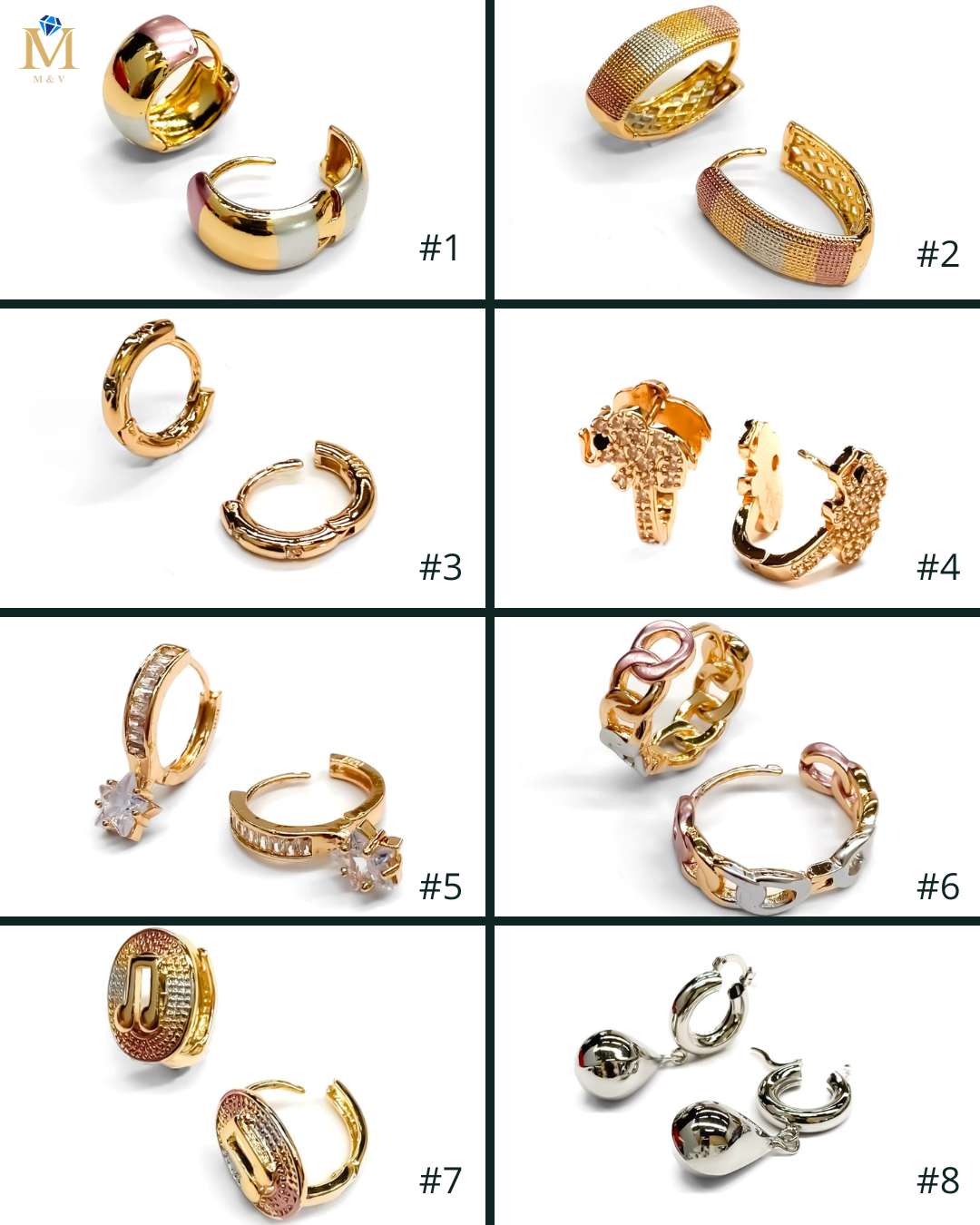 ARETES HUGGIES M14 - ORO LAMINADO