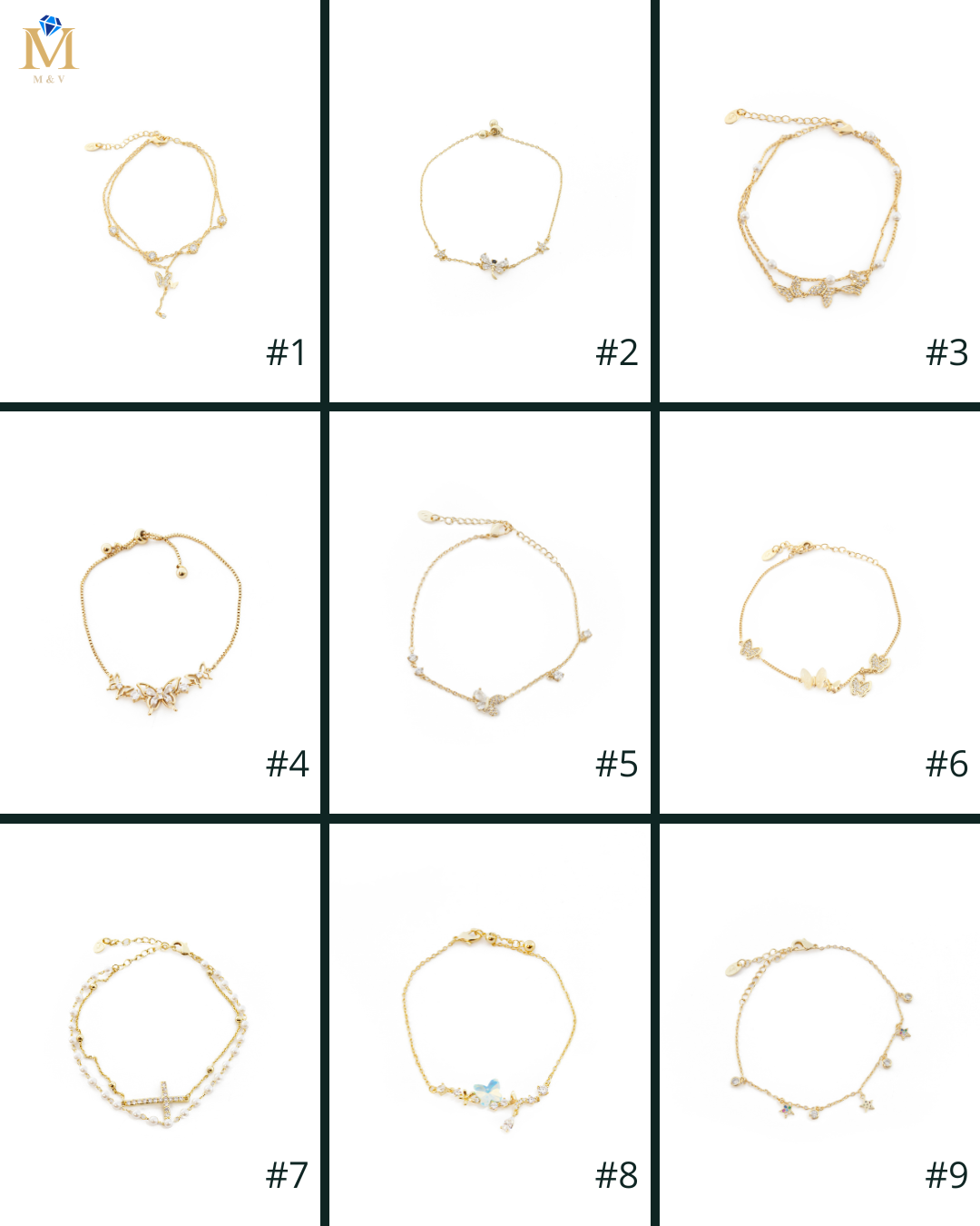 Pulsera Dorada Ansheli M10 - Oro Laminado