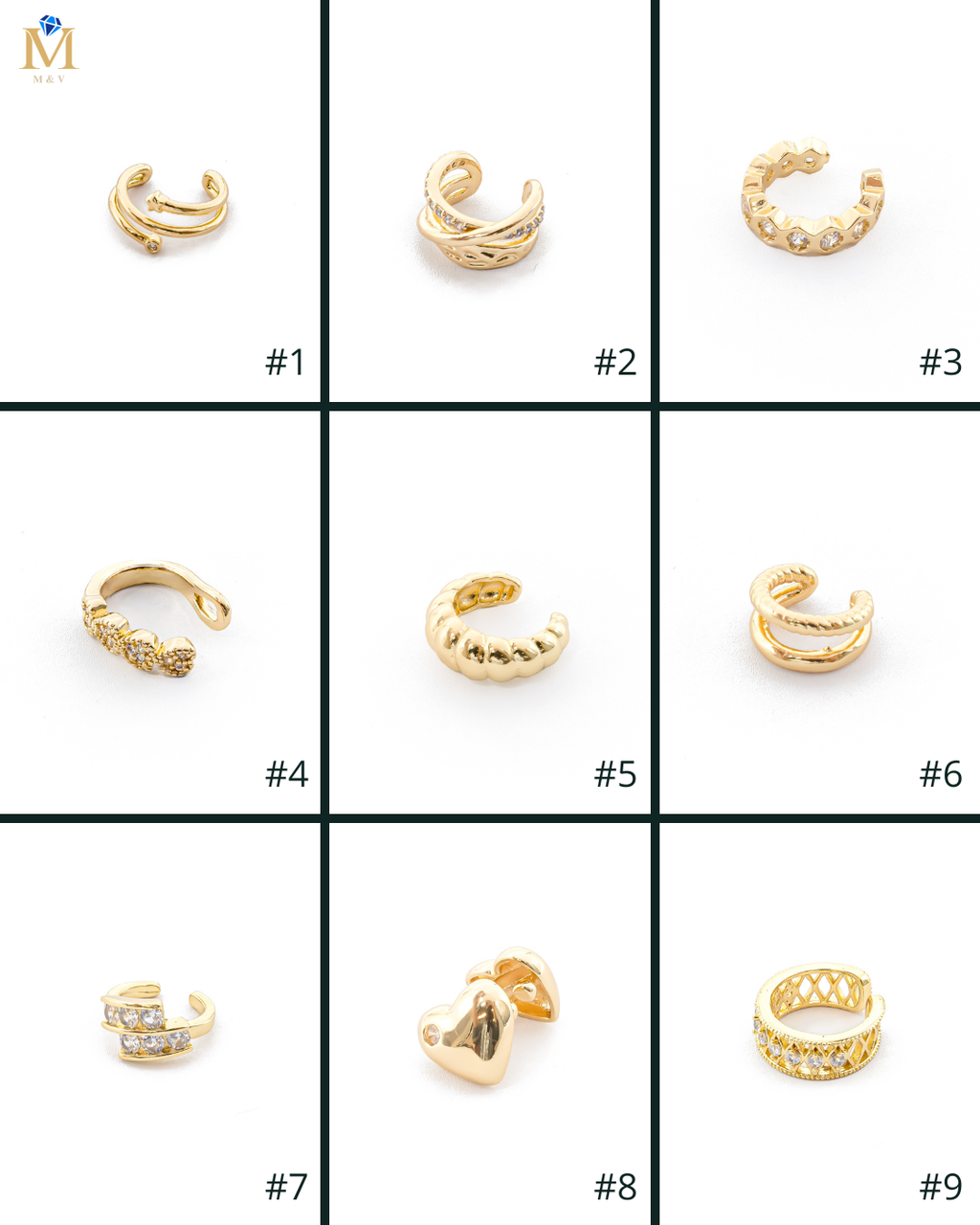 Aretes Simulador Dorados M2 Oro Laminado