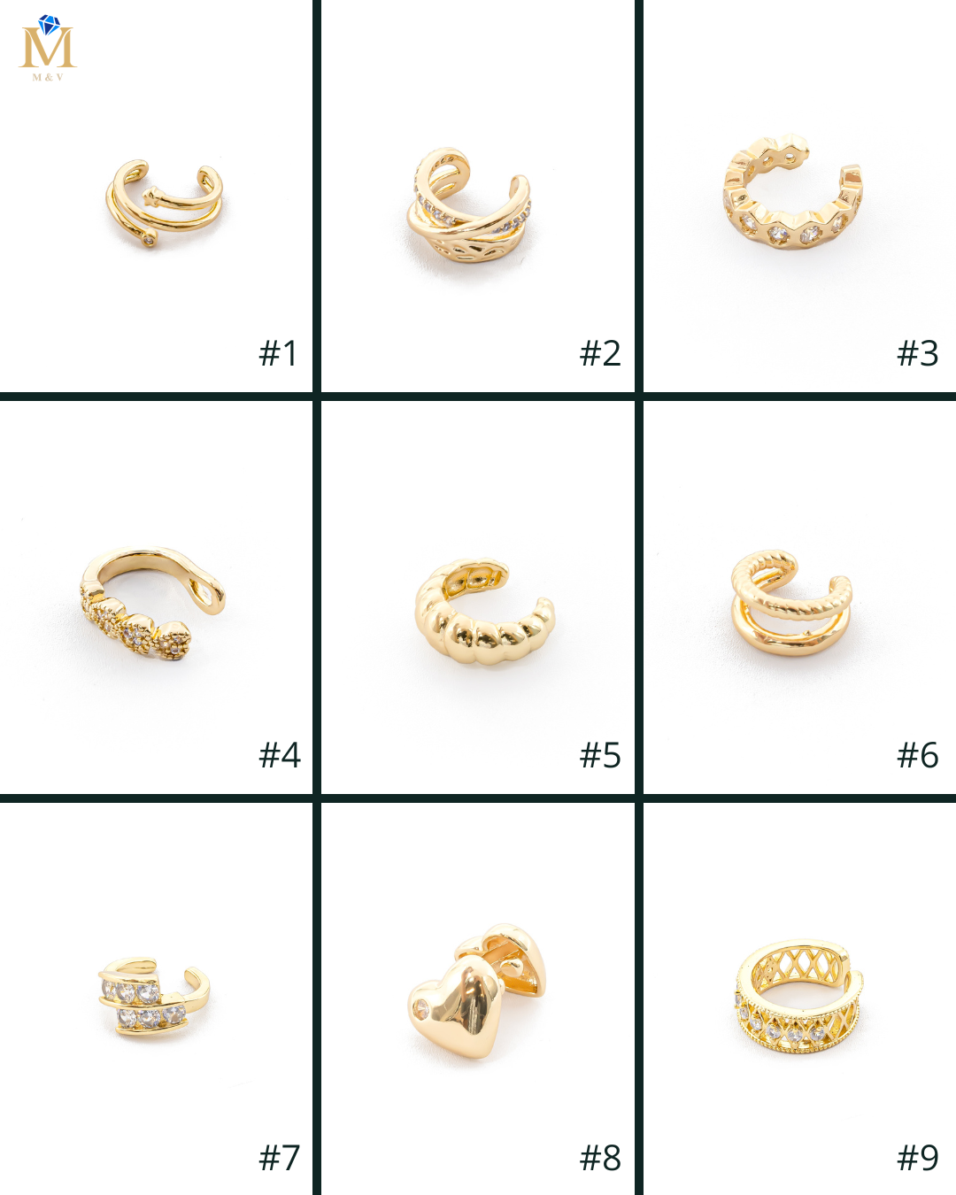 Aretes Simulador Dorados M2 Oro Laminado