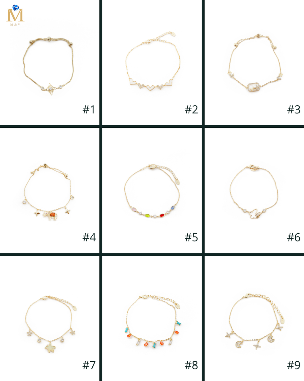Pulsera Dorada Ansheli M12 - Oro Laminado