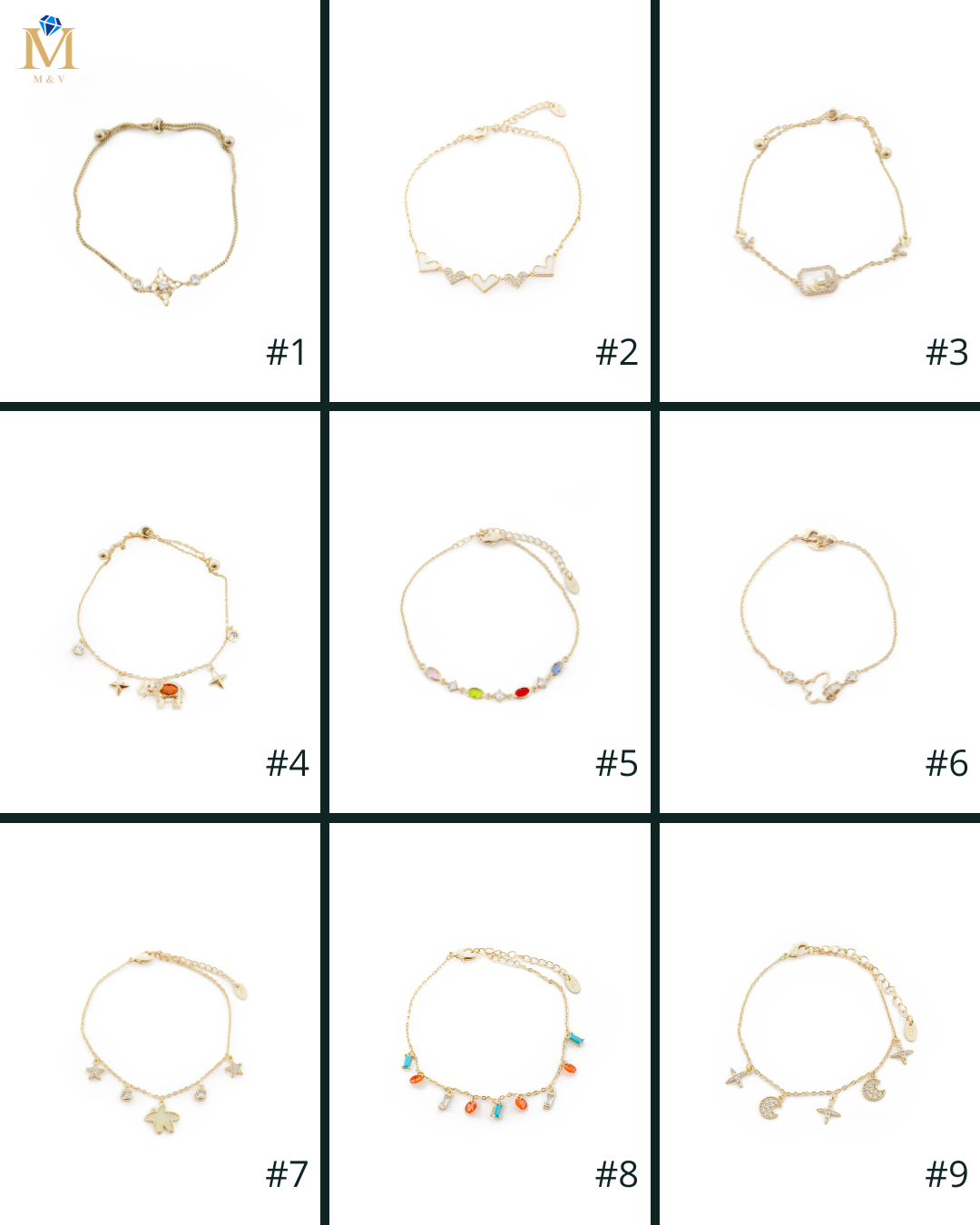 Pulsera Dorada Ansheli M12 - Oro Laminado