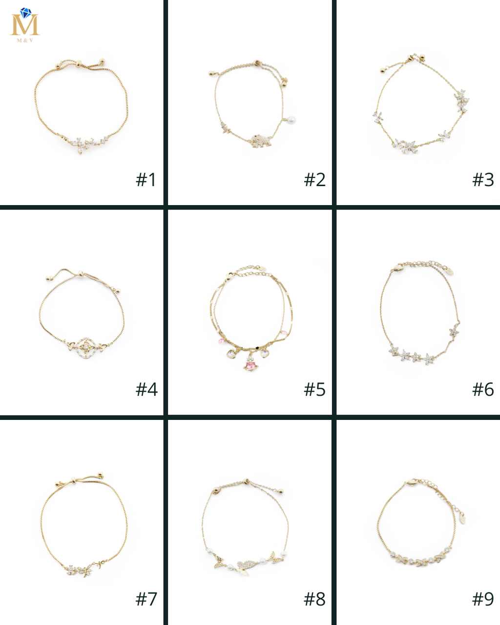 Pulsera Dorada Ansheli M14 - Oro Laminado