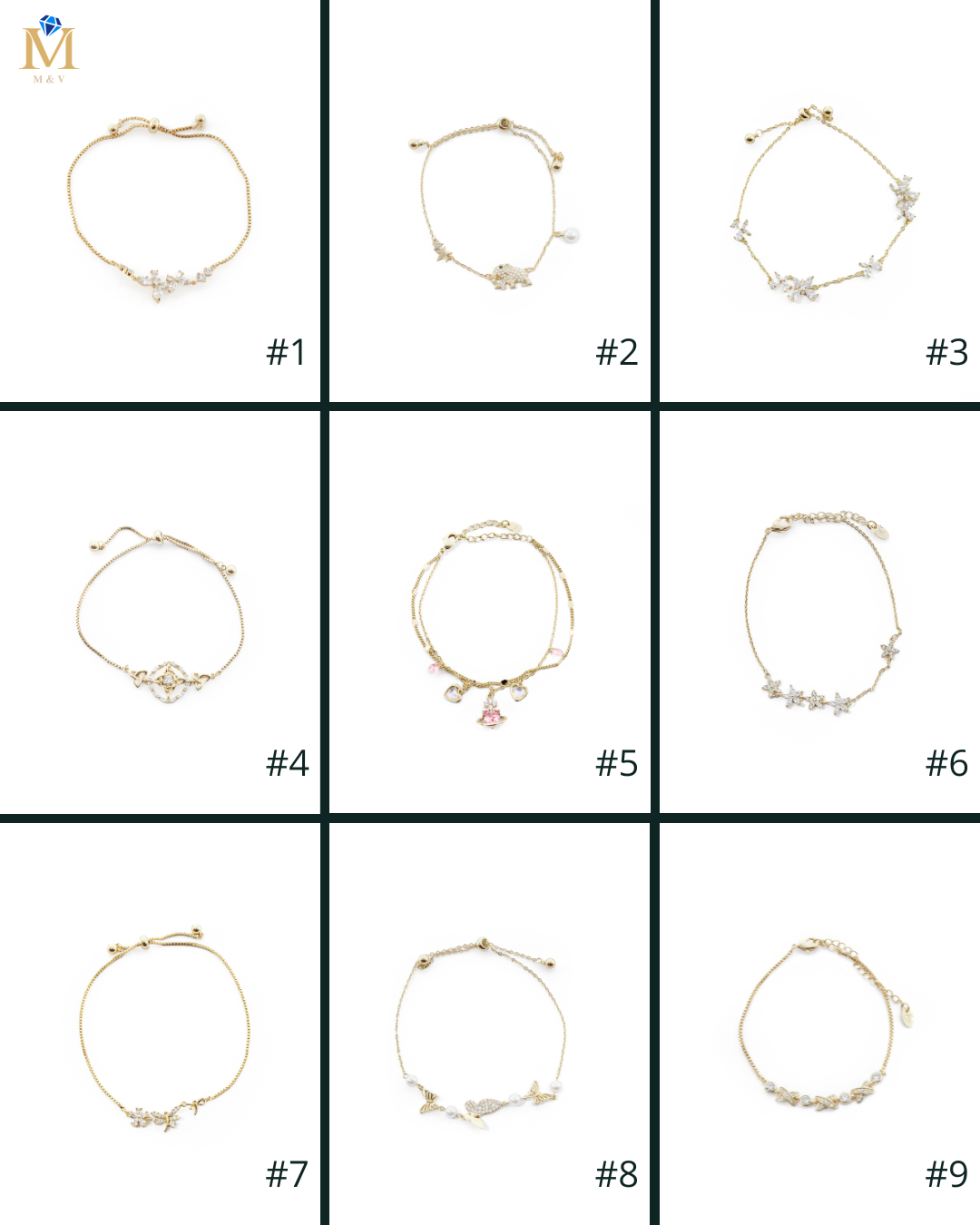 Pulsera Dorada Ansheli M14 - Oro Laminado