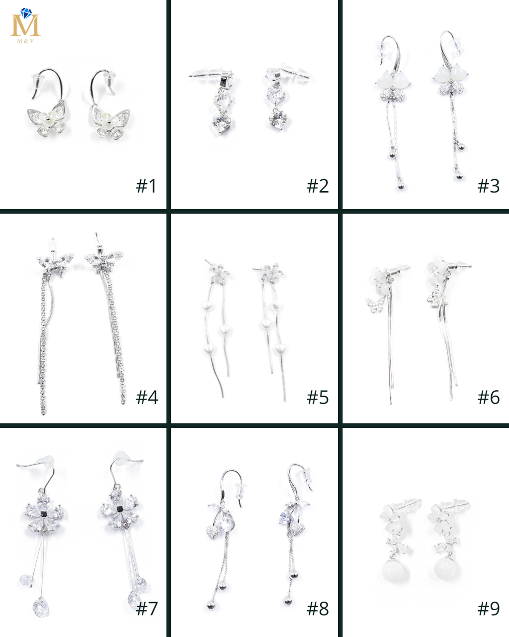 Aretes Largos Ansheli Plateados M20 Oro Laminado