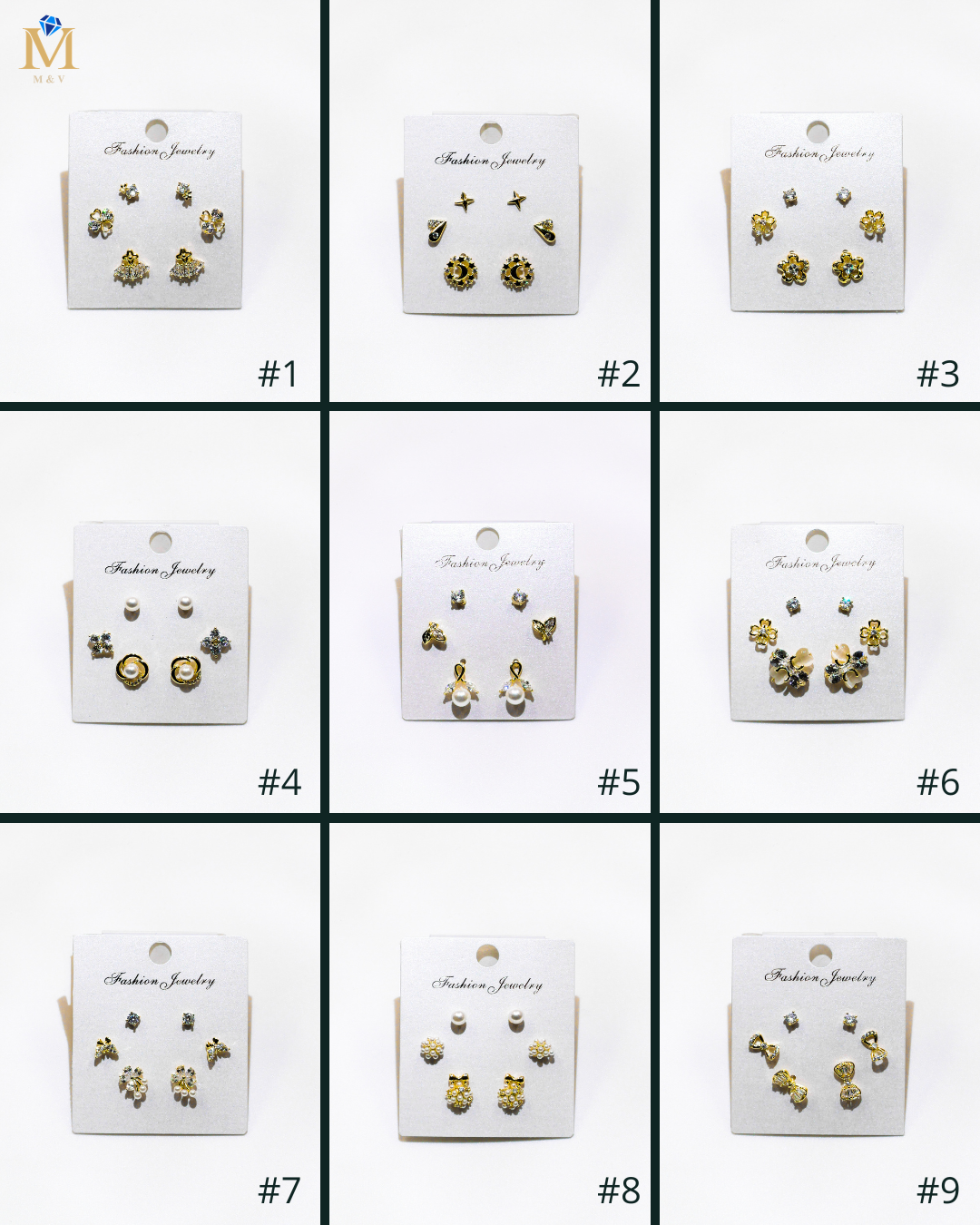 Set Aretes X3 - M25 Oro Laminado