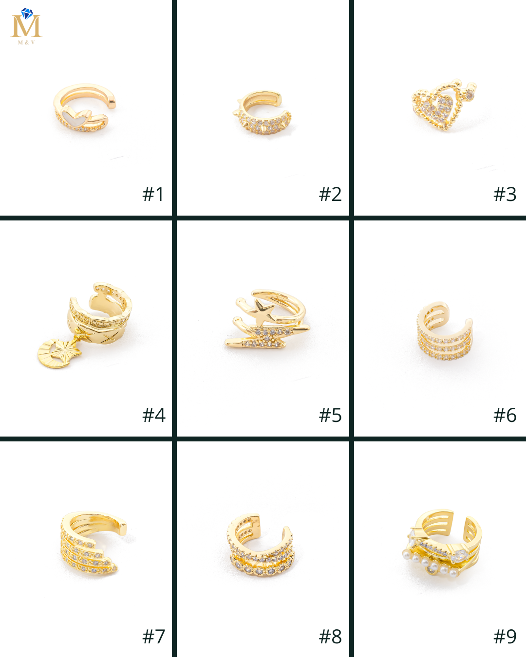 Aretes Simulador Dorados M4 Oro Laminado