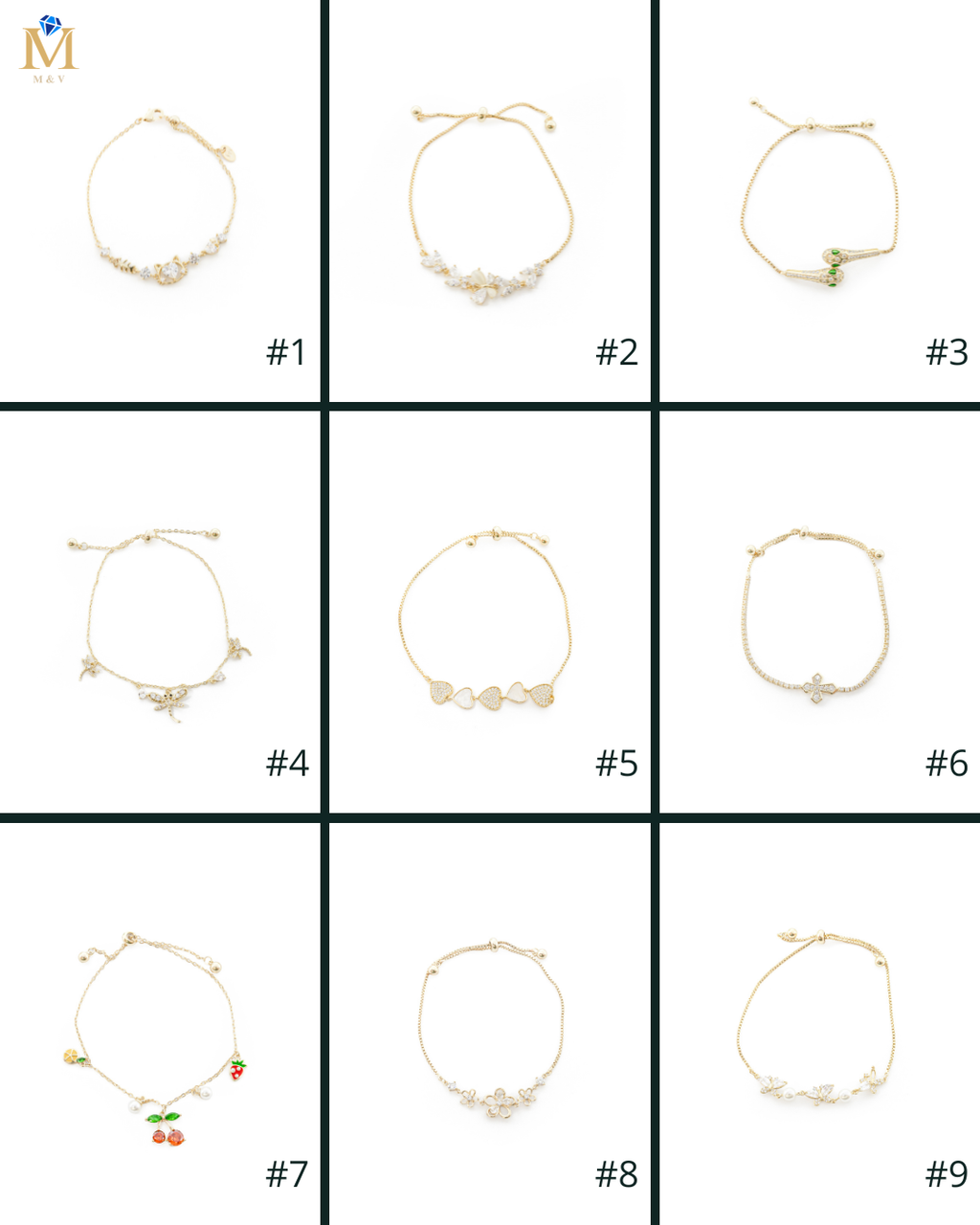 Pulsera Dorada Ansheli M19 - Oro Laminado