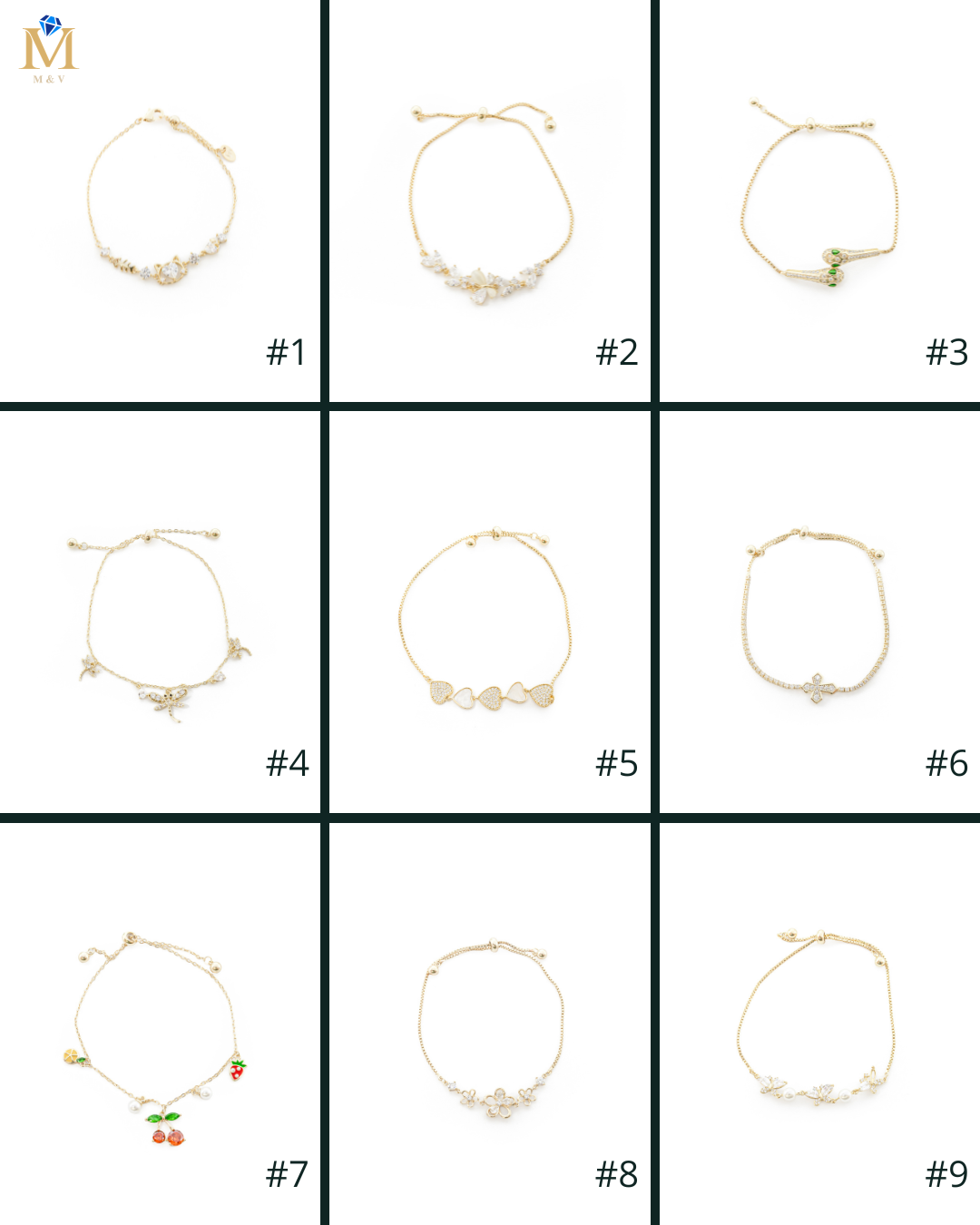Pulsera Dorada Ansheli M19 - Oro Laminado