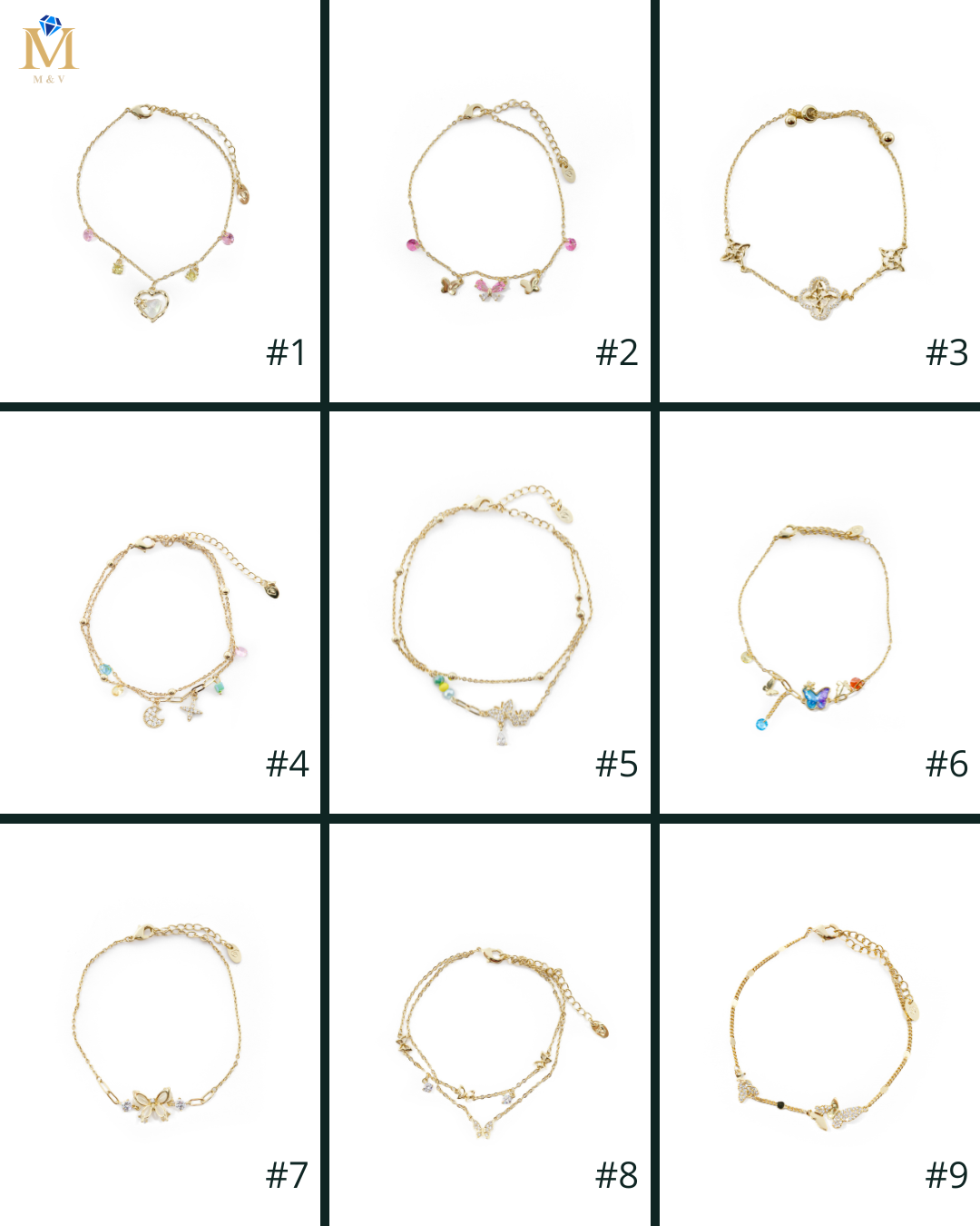 Pulsera Dorada Ansheli M6 - Oro Laminado