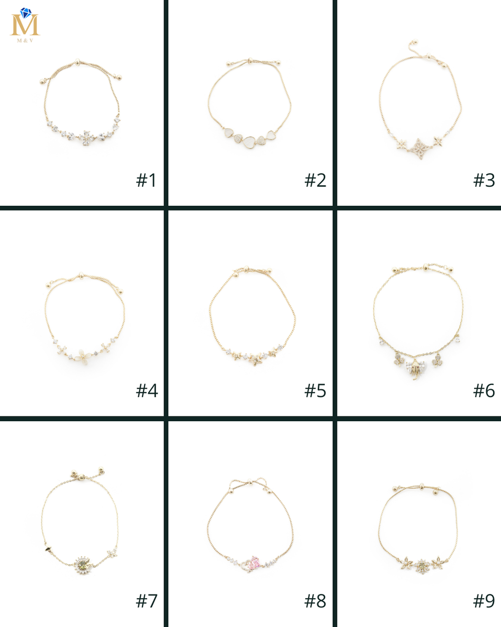 Pulsera Dorada Ansheli M21 - Oro Laminado