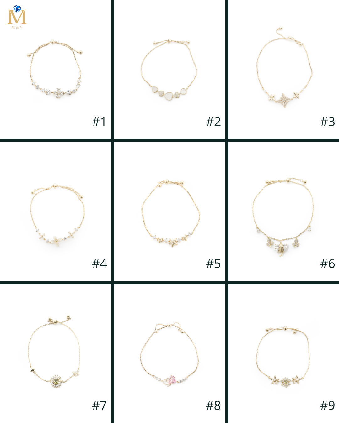 Pulsera Dorada Ansheli M21 - Oro Laminado