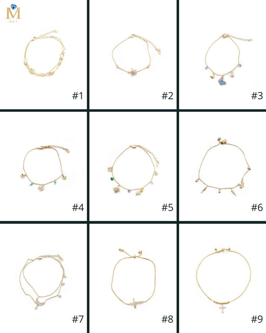 Pulsera Dorada Ansheli M4 - Oro Laminado