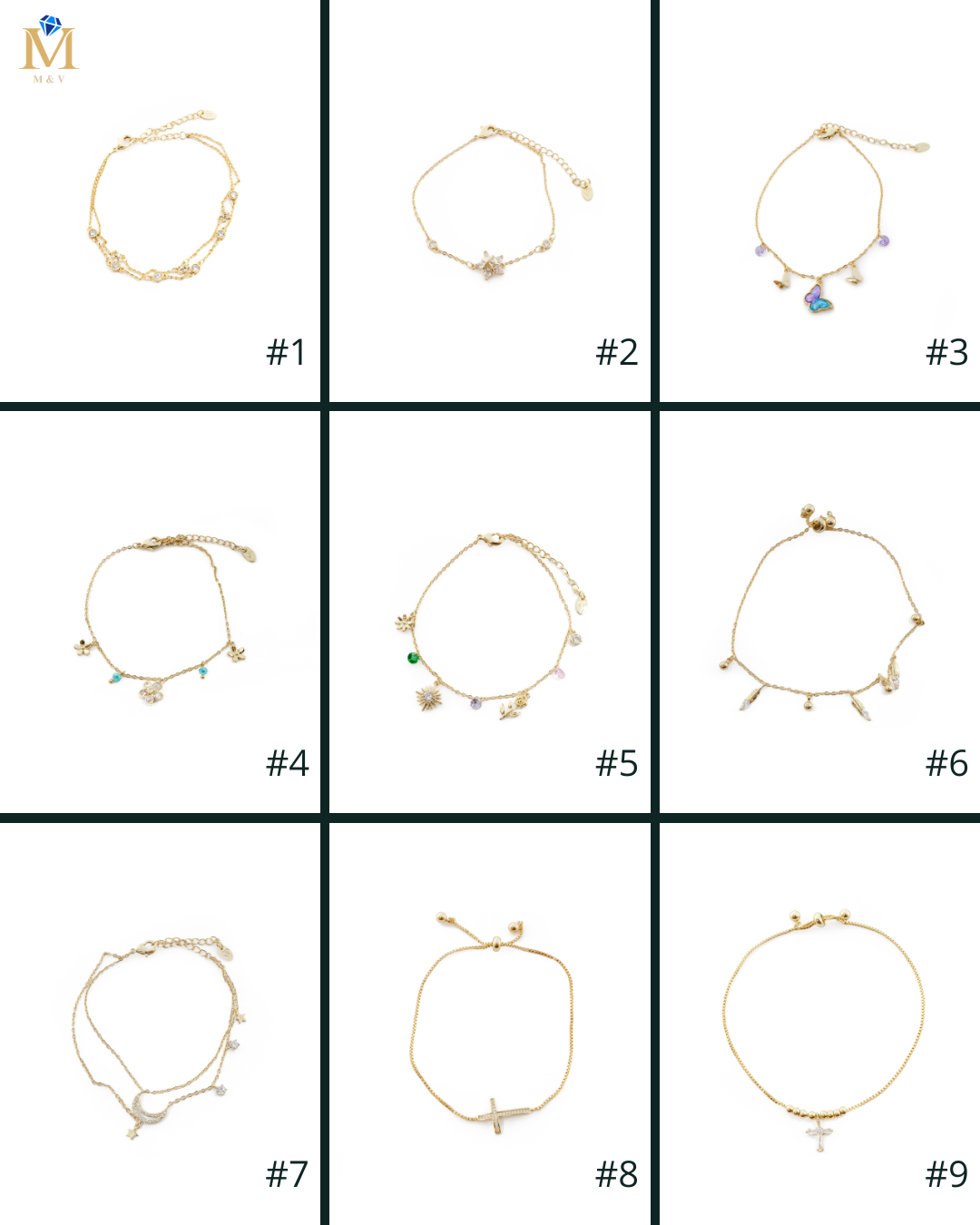 Pulsera Dorada Ansheli M4 - Oro Laminado