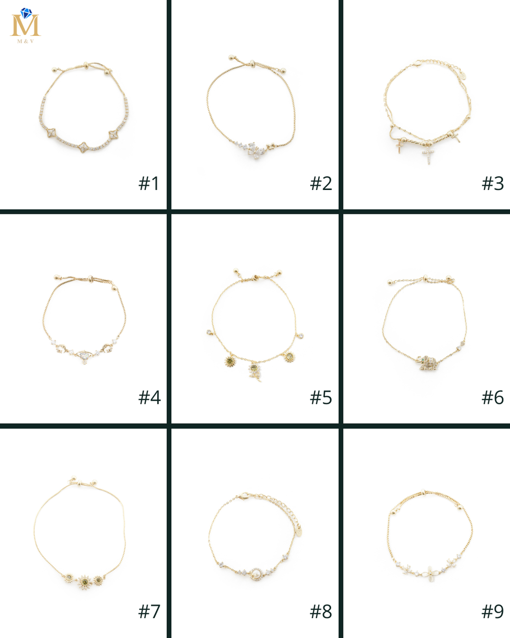 Pulsera Dorada Ansheli M18 - Oro Laminado