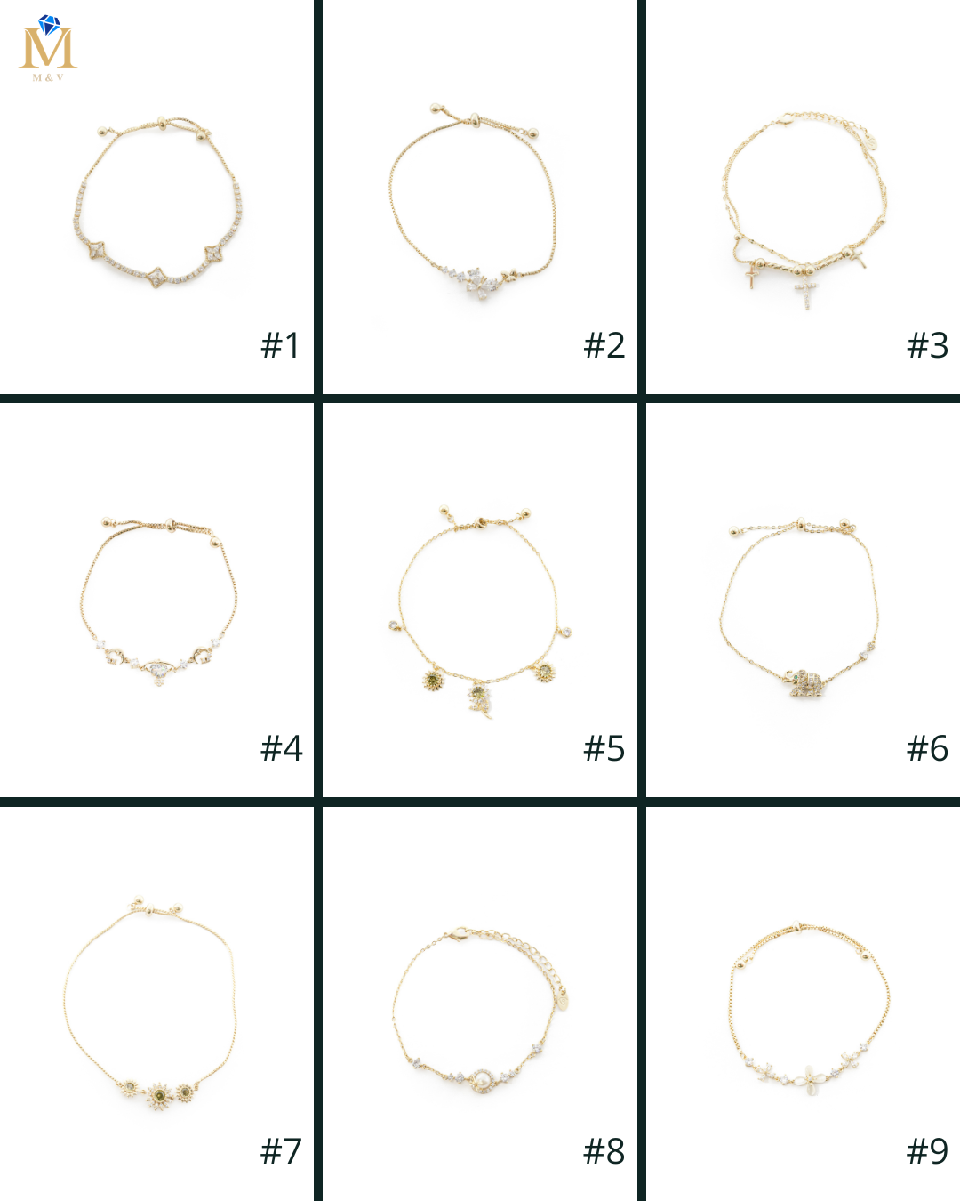 Pulsera Dorada Ansheli M18 - Oro Laminado