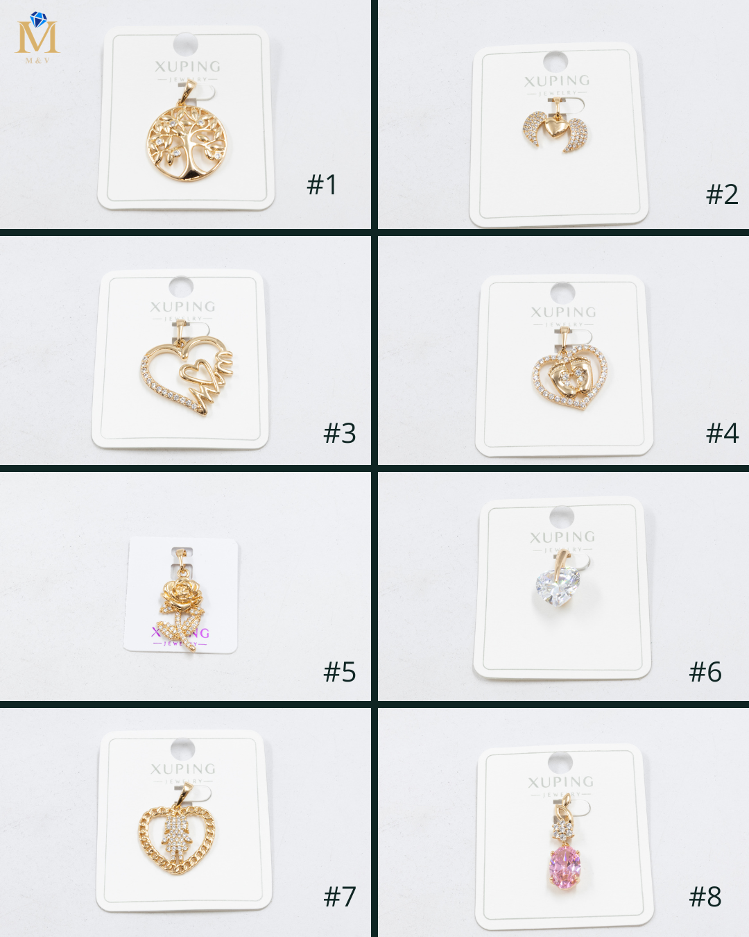 Dijes Xuping con Piedras M2 Oro Laminado
