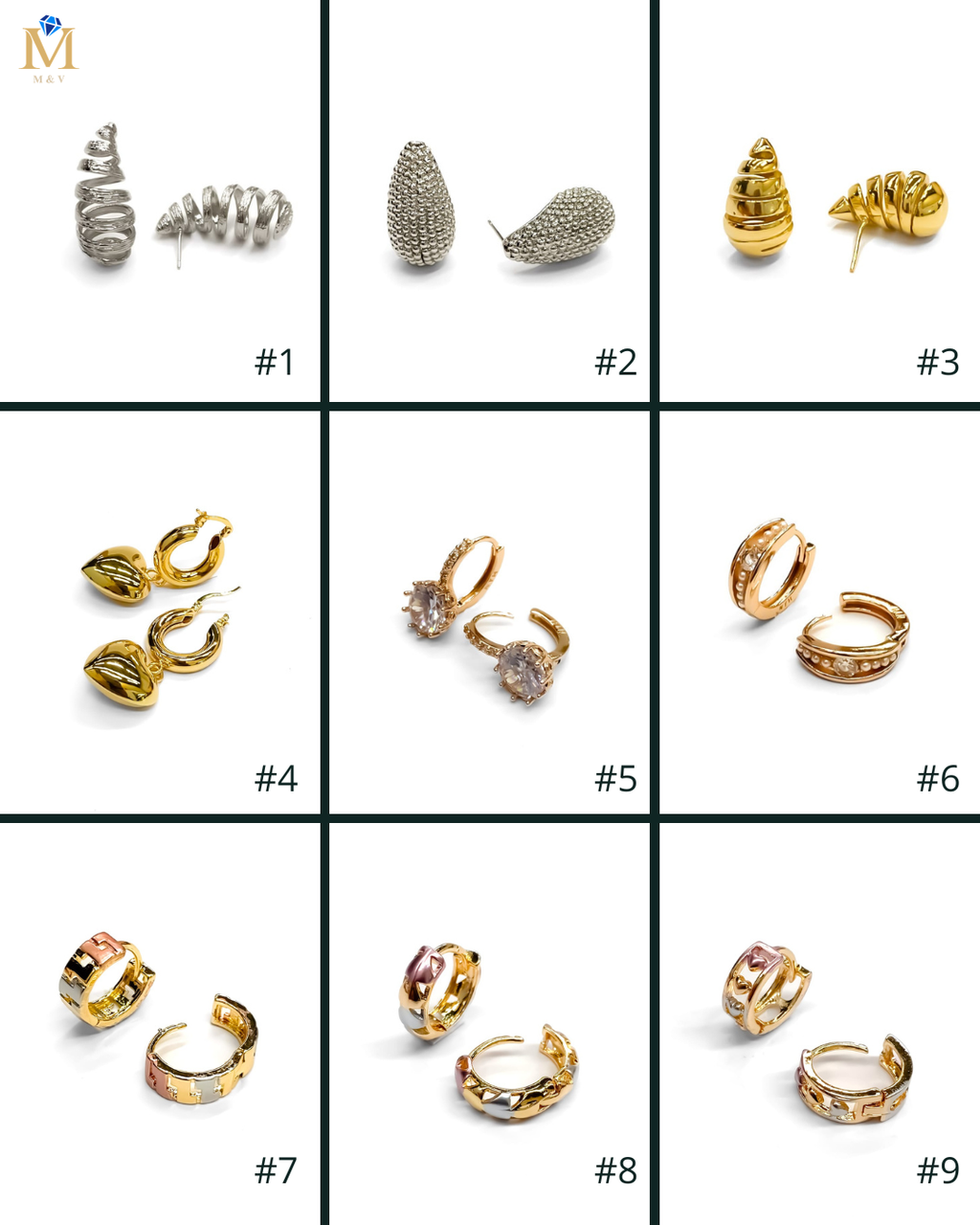 ARETES HUGGIES M7 - ORO LAMINADO
