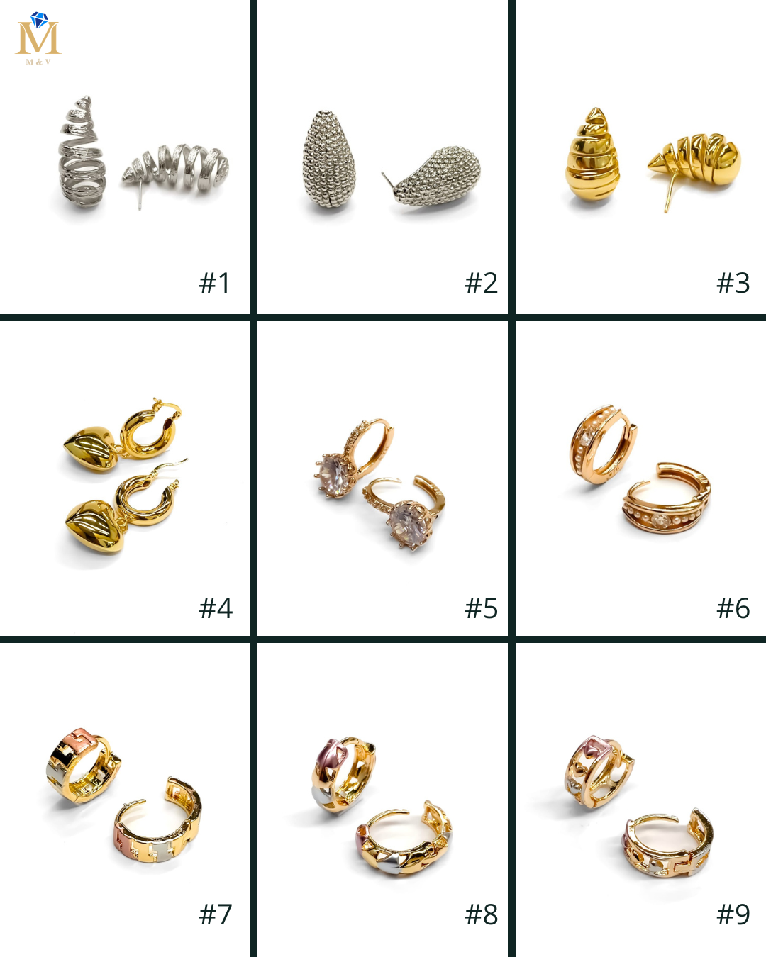 ARETES HUGGIES M7 - ORO LAMINADO
