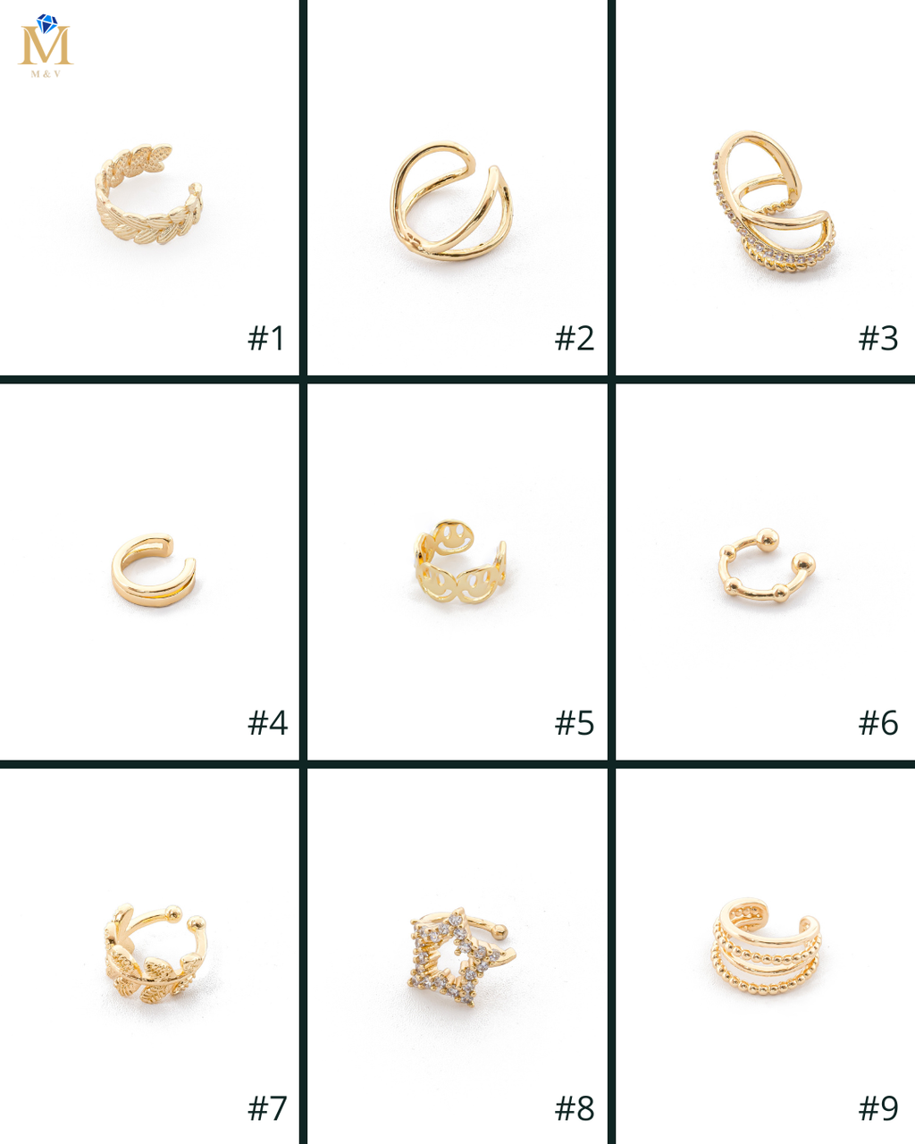 Aretes Simulador Dorados M1 Oro Laminado