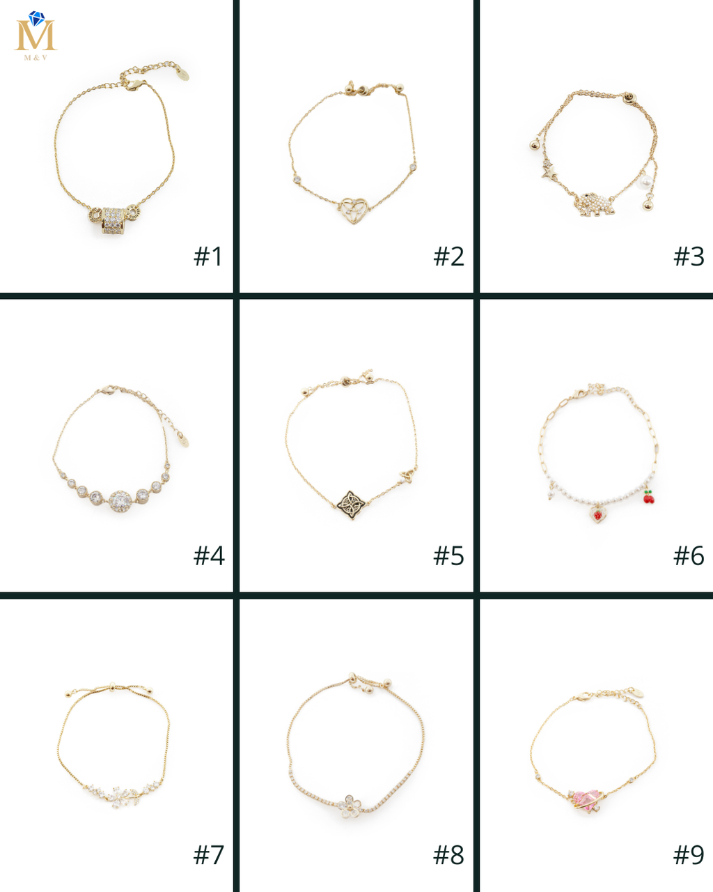 Pulsera Dorada Ansheli M13 - Oro Laminado