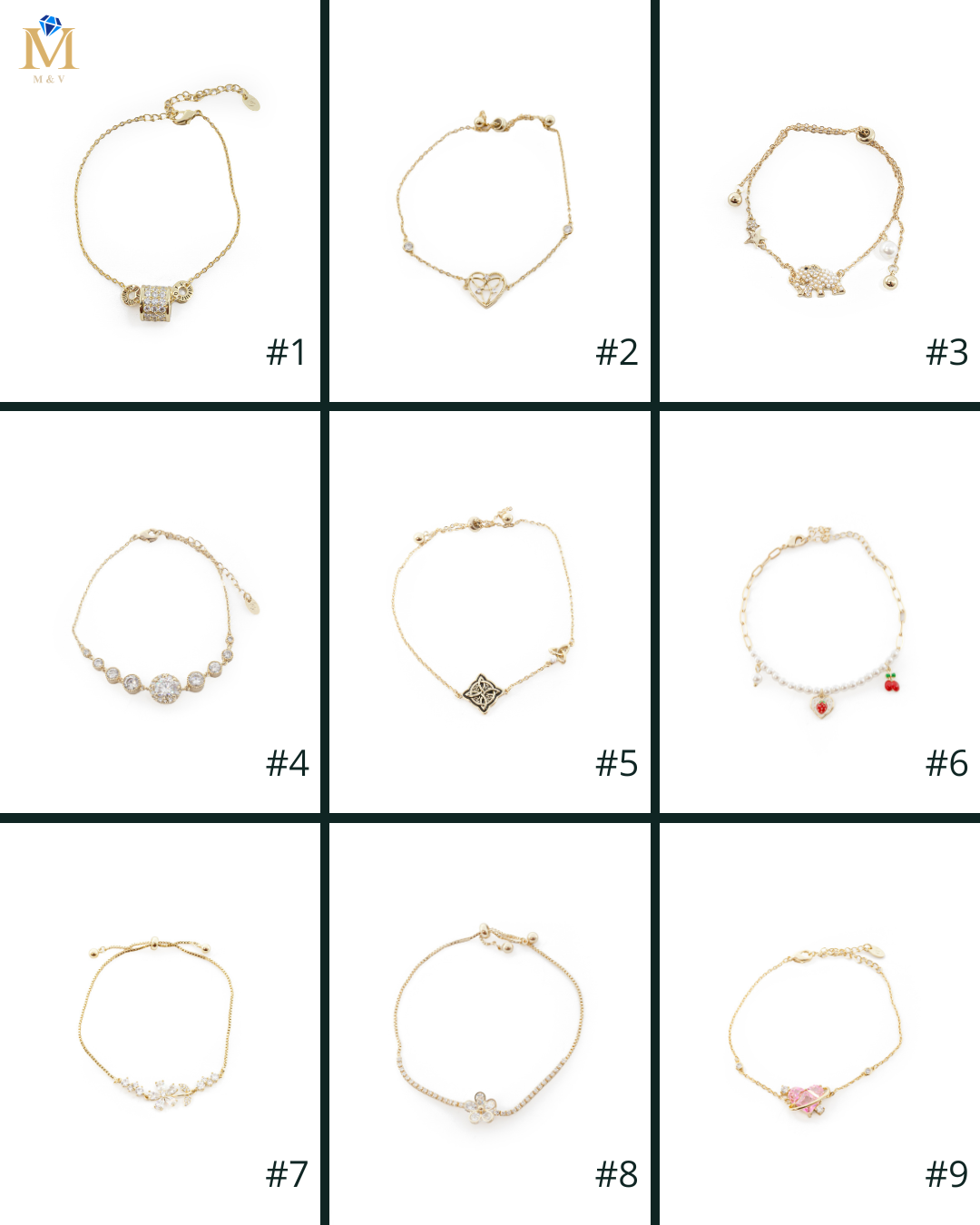 Pulsera Dorada Ansheli M13 - Oro Laminado