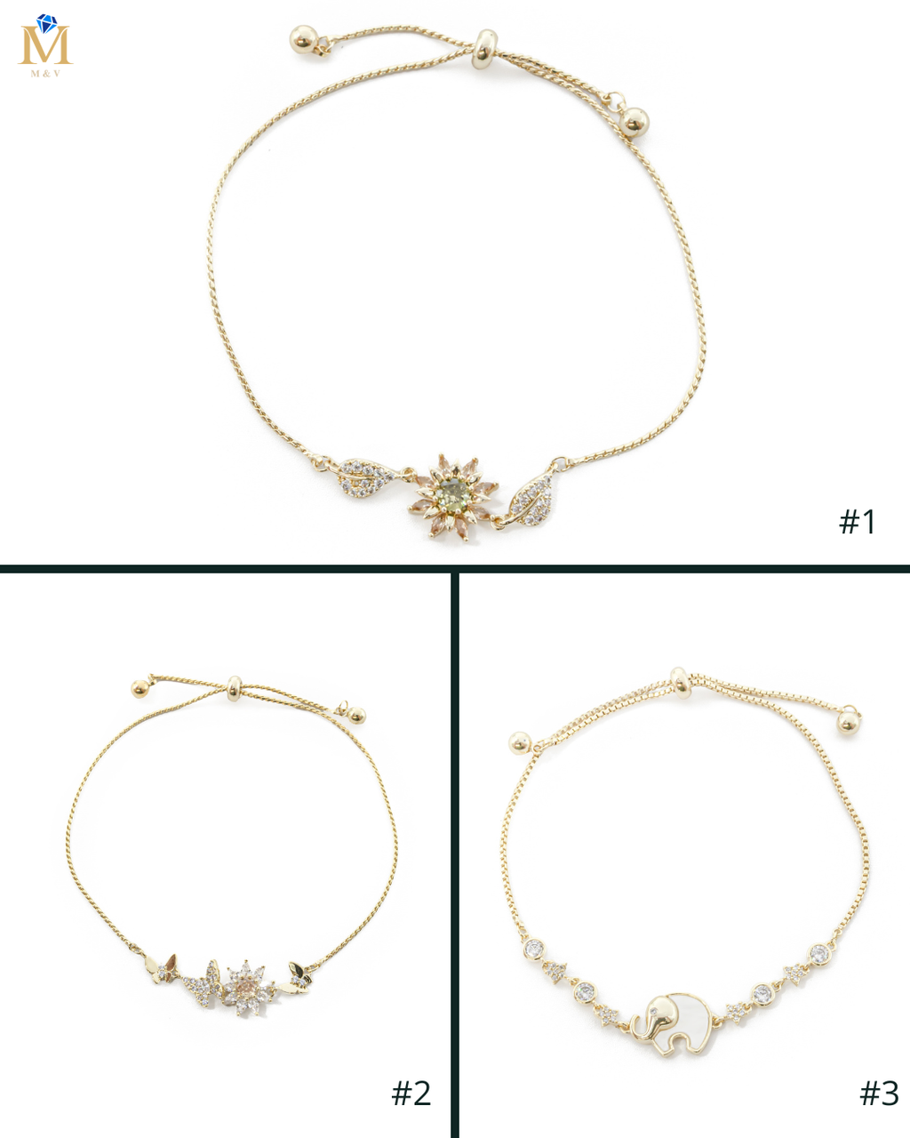 Pulsera Dorada Ansheli M22 - Oro Laminado