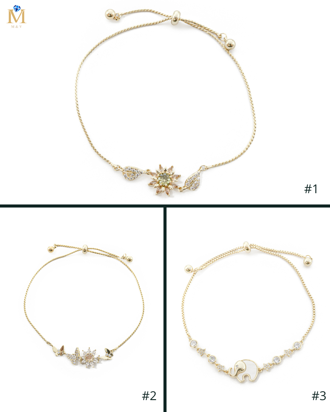 Pulsera Dorada Ansheli M22 - Oro Laminado