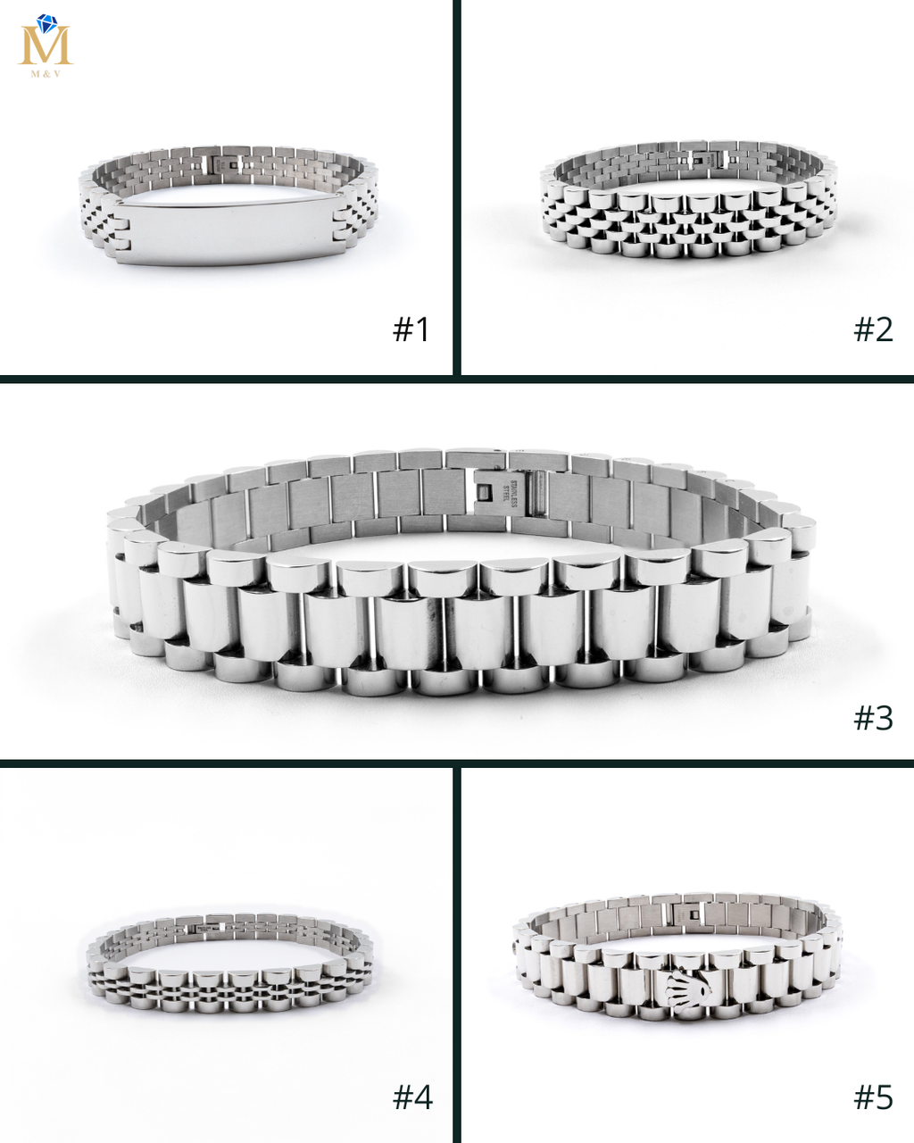 Pulsera Rolex - M1 Acero Inoxidable