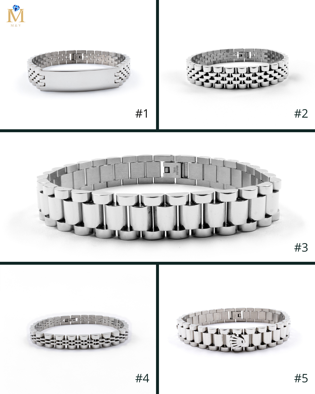 Pulsera Rolex - M1 Acero Inoxidable