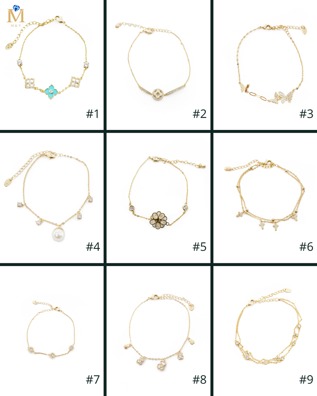 Pulsera Dorada Ansheli M3 - Oro Laminado