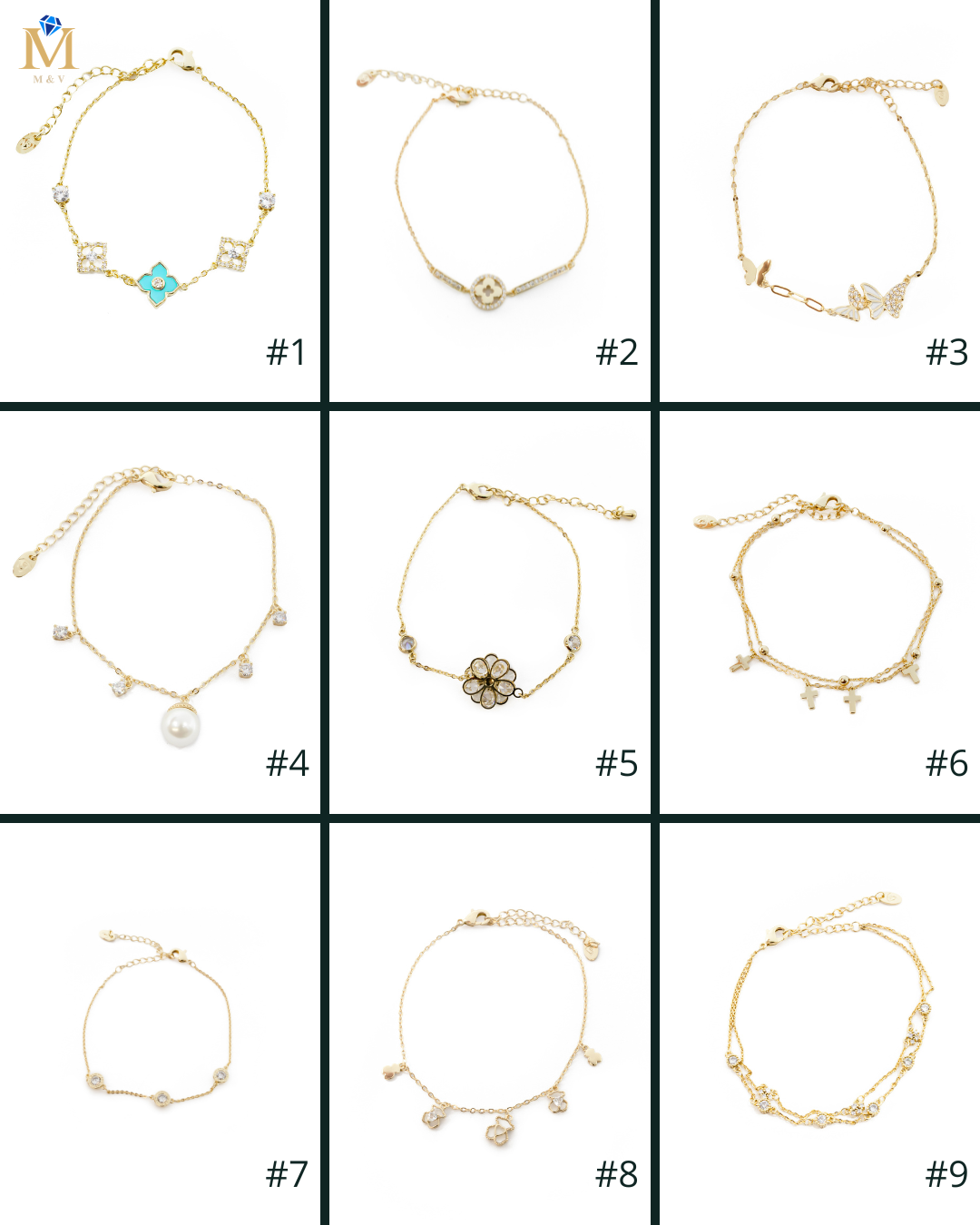 Pulsera Dorada Ansheli M3 - Oro Laminado