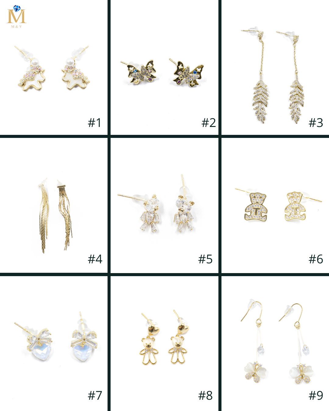 Aretes Largos Ansheli Dorados M1 Oro Laminado