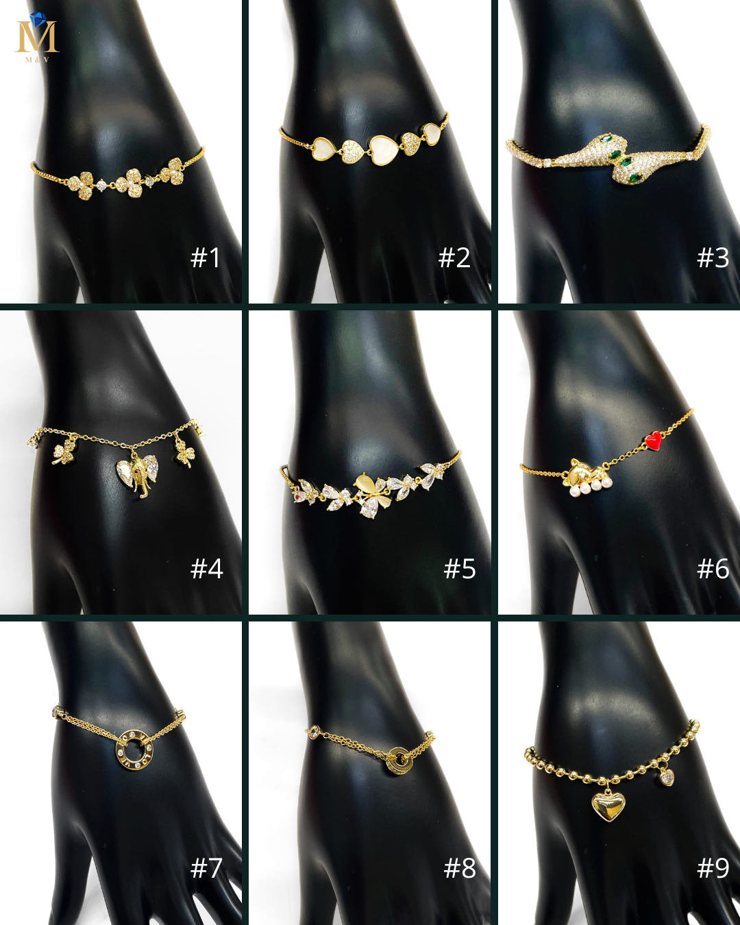Pulsera Ansheli  M1 Oro Laminado