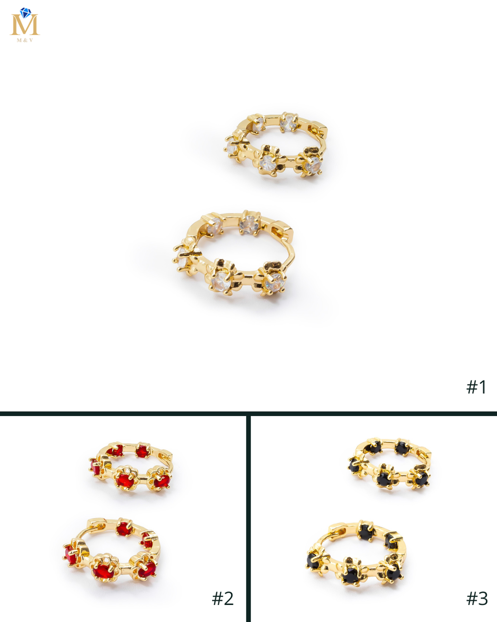 Aretes Huggies Dorados M5 Oro Laminado