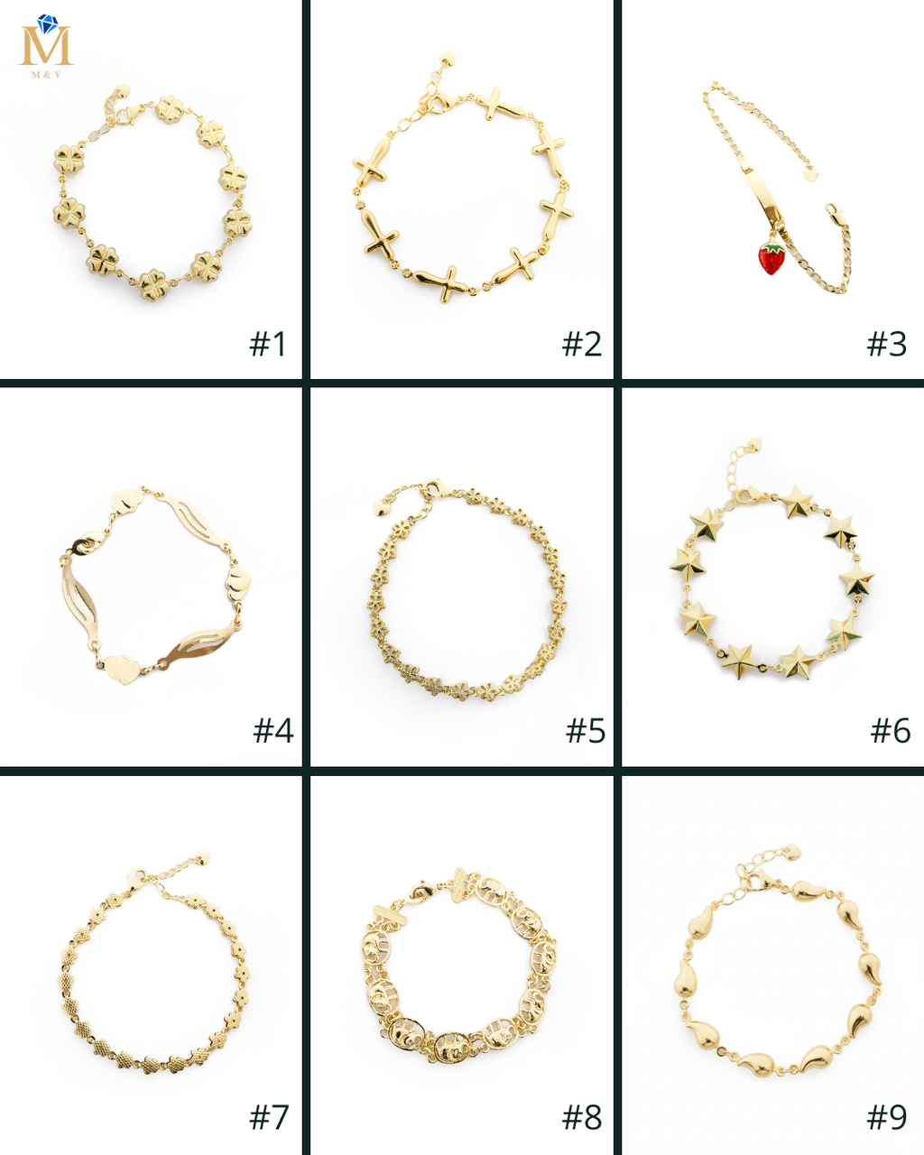 Pulsera dorada - Oro Laminado - M1