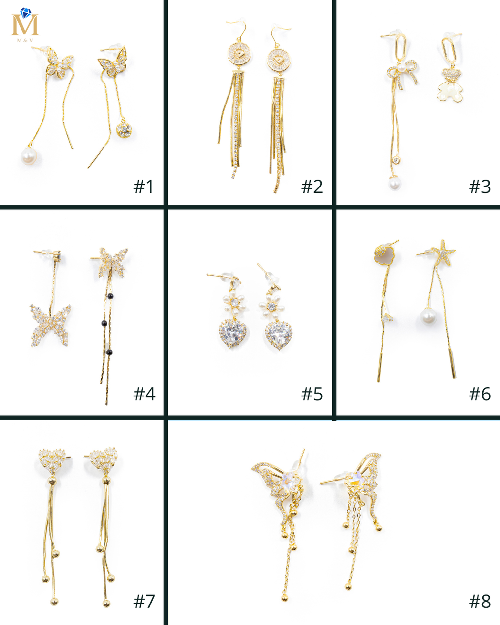 Aretes Largos Ansheli Dorados M13 Oro Laminado