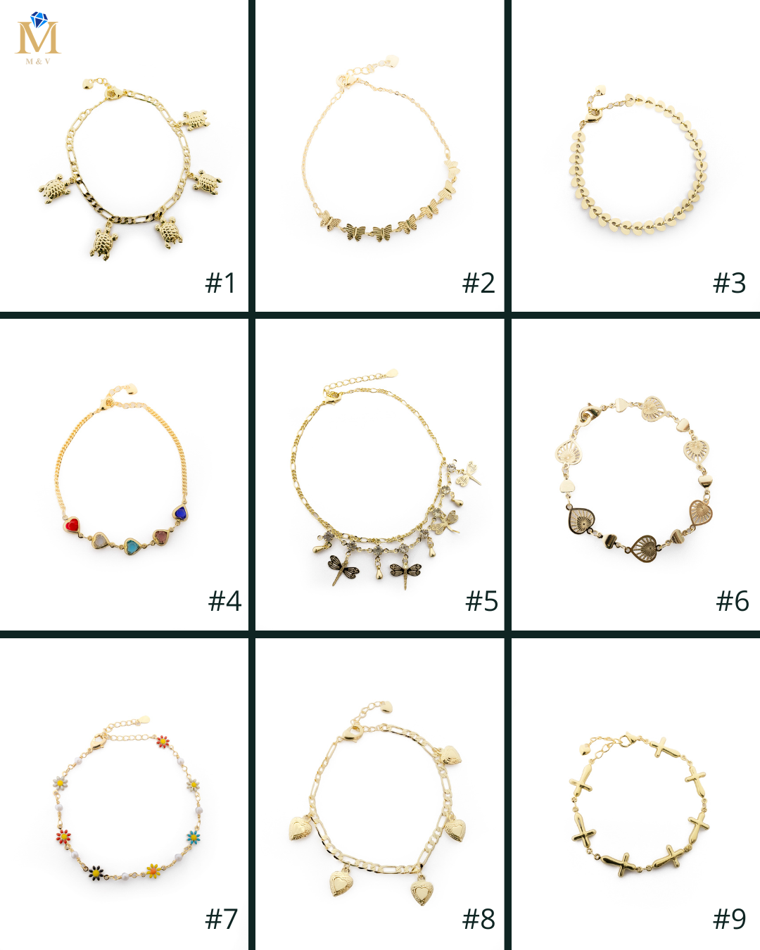 Pulsera dorada - Oro Laminado - M3
