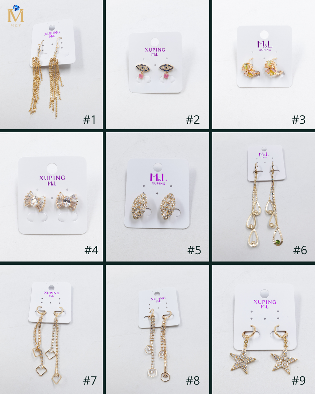 Aretes Dorados Xuping de Gancho M11 Oro Laminado