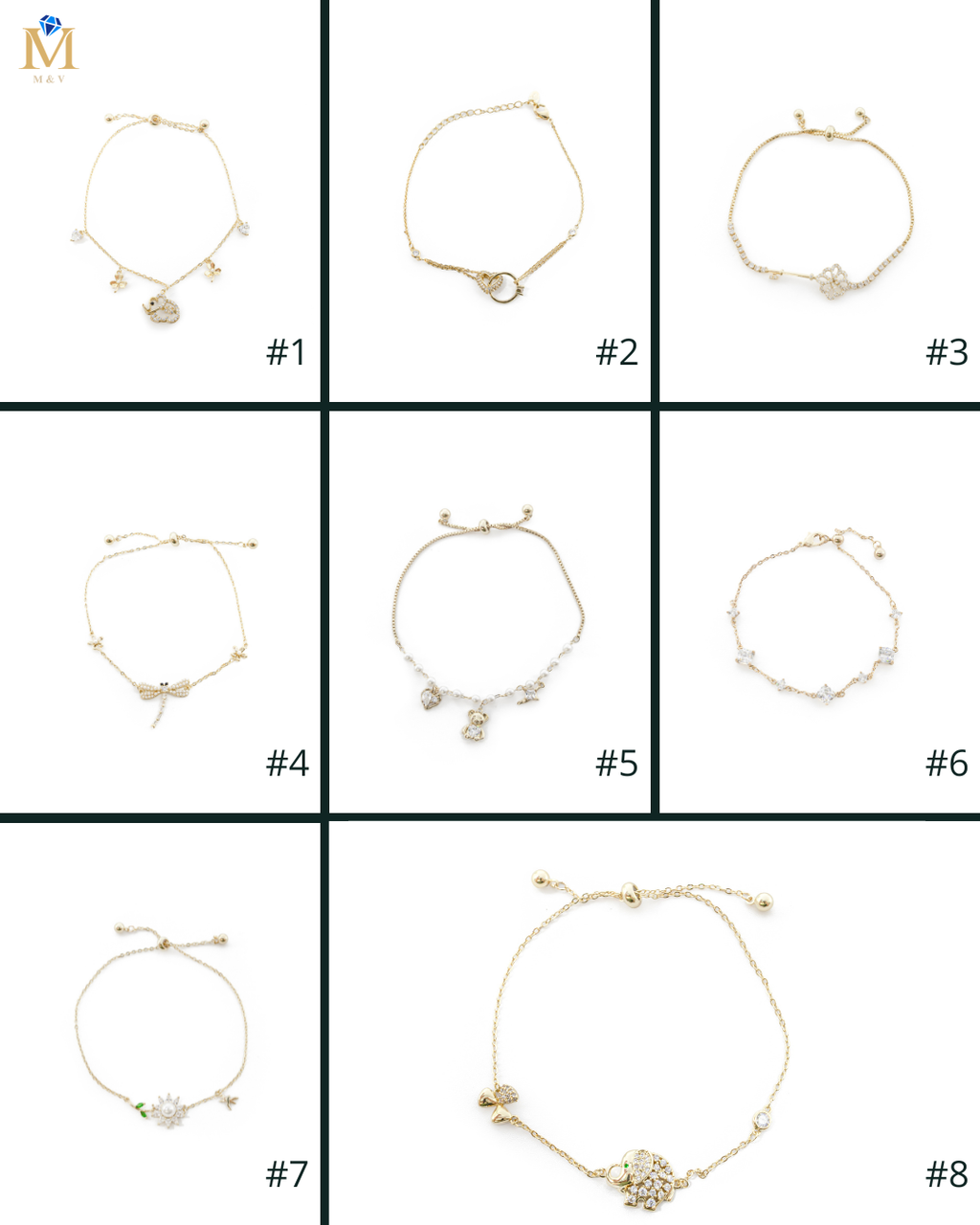 Pulsera Dorada Ansheli M17 - Oro Laminado