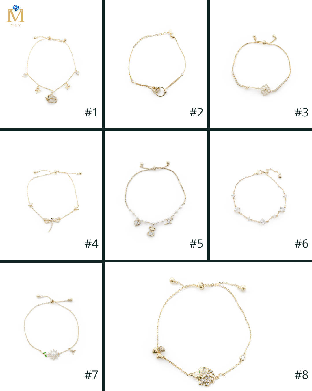 Pulsera Dorada Ansheli M17 - Oro Laminado