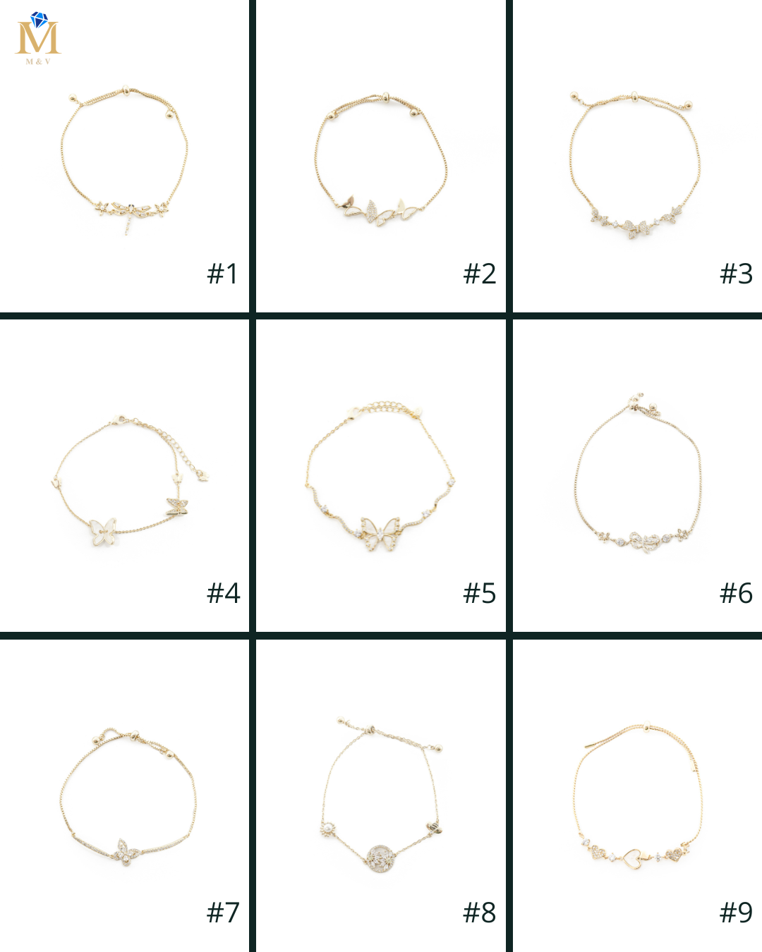 Pulsera Dorada Ansheli M20 - Oro Laminado