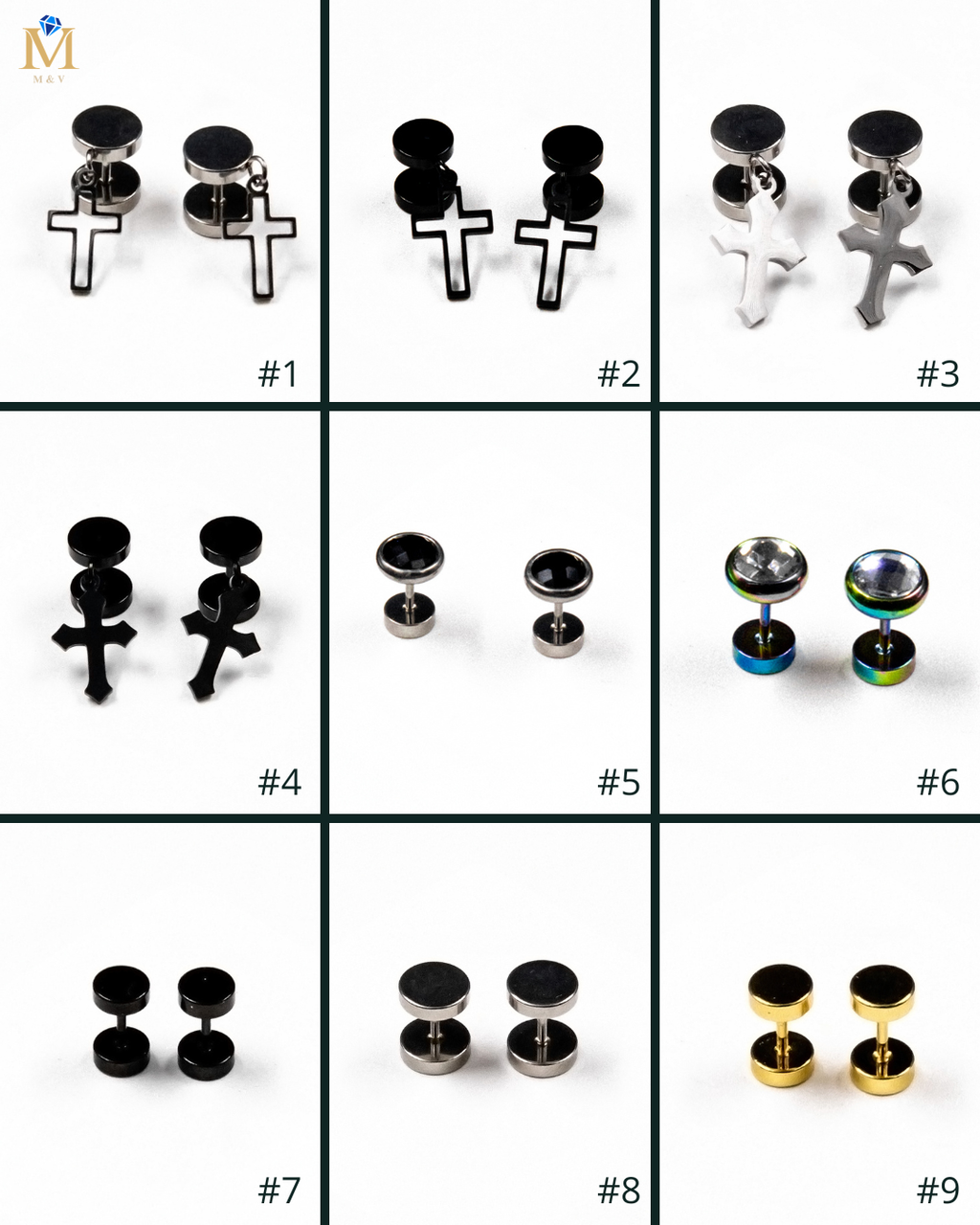 Aretes de Punto - M2 Acero Inoxidable