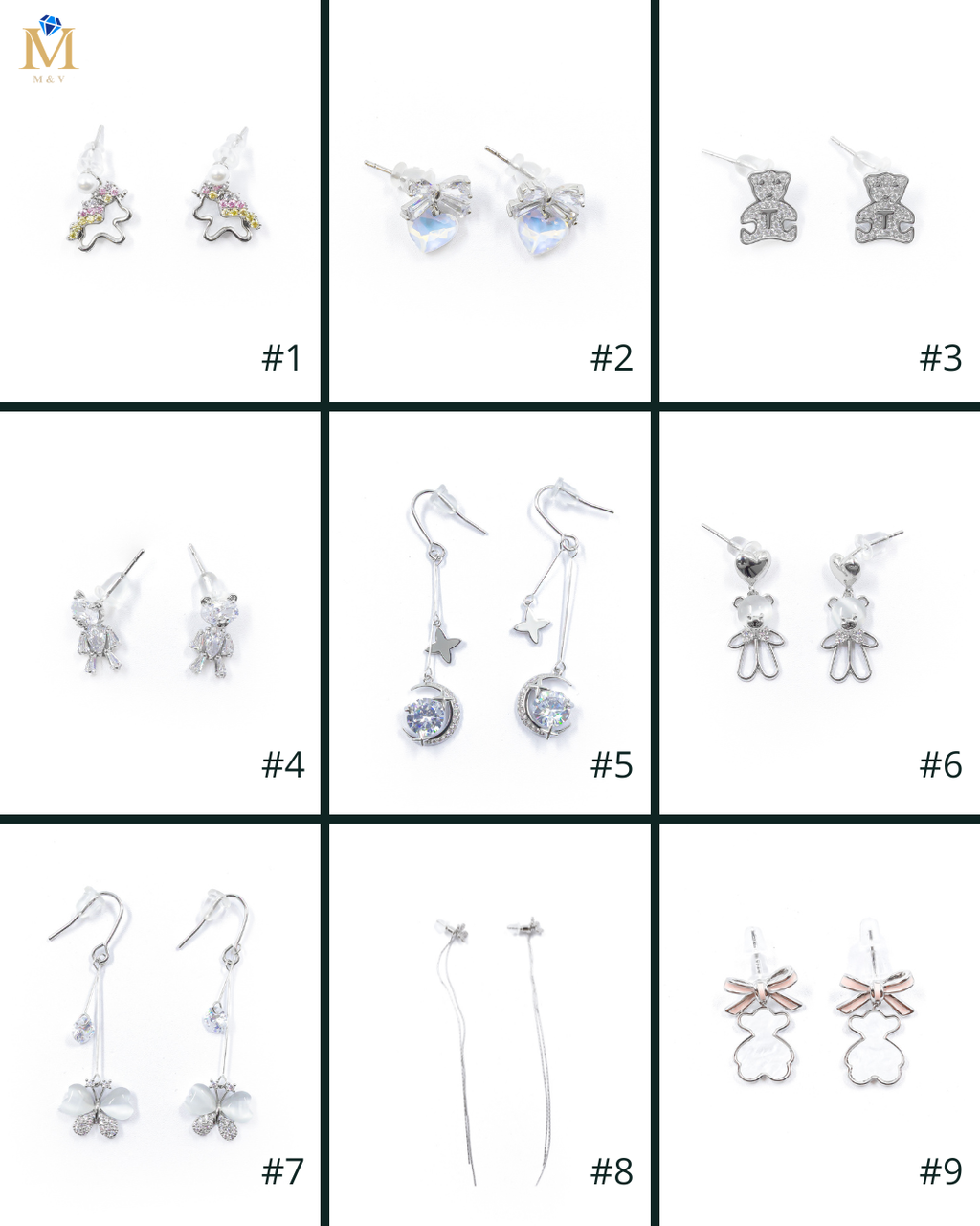 Aretes Largos Ansheli Plateados M15 Oro Laminado