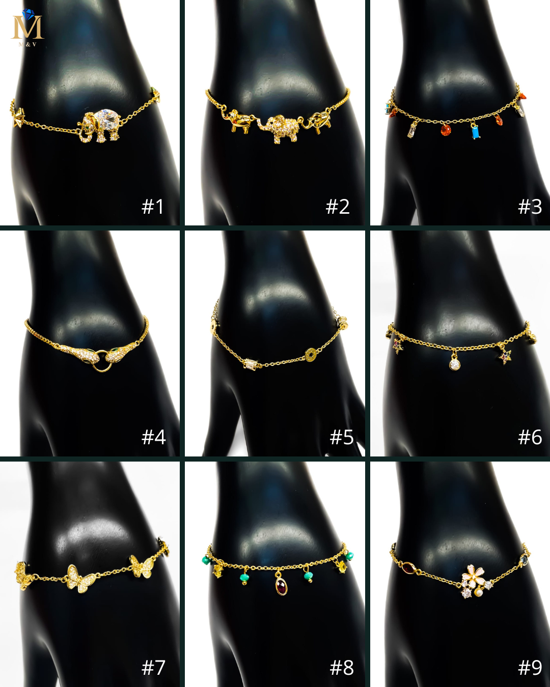 Pulsera Ansheli M8 Oro Laminado