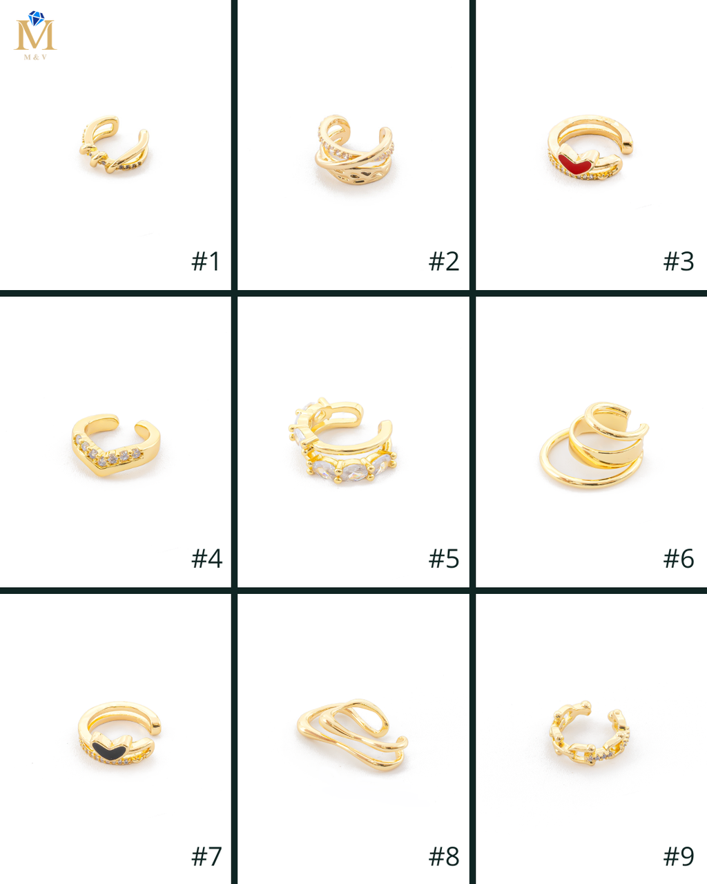 Aretes Simulador Dorados M3 Oro Laminado