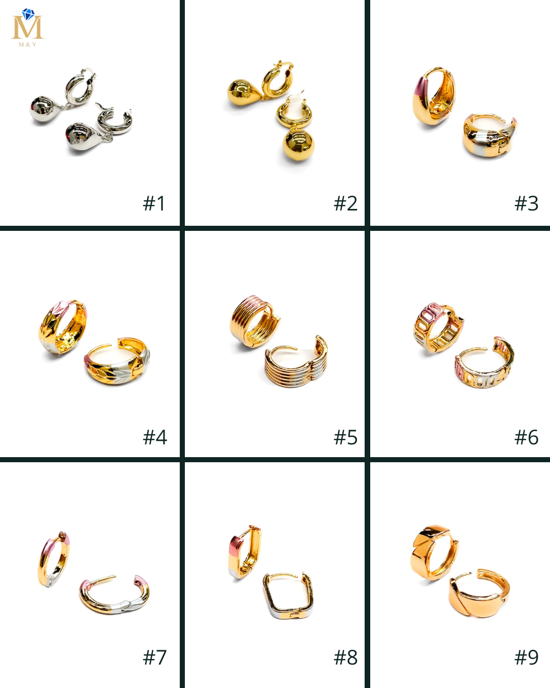 ARETES HUGGIES M1 - ORO LAMINADO