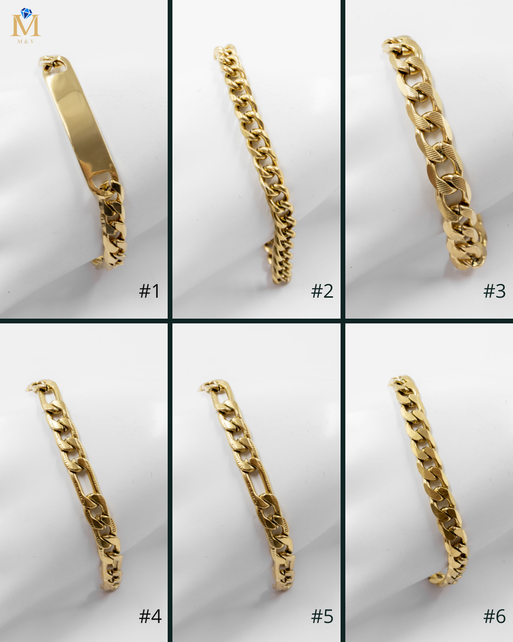 Pulsera Dorada - M7 Acero Inoxidable