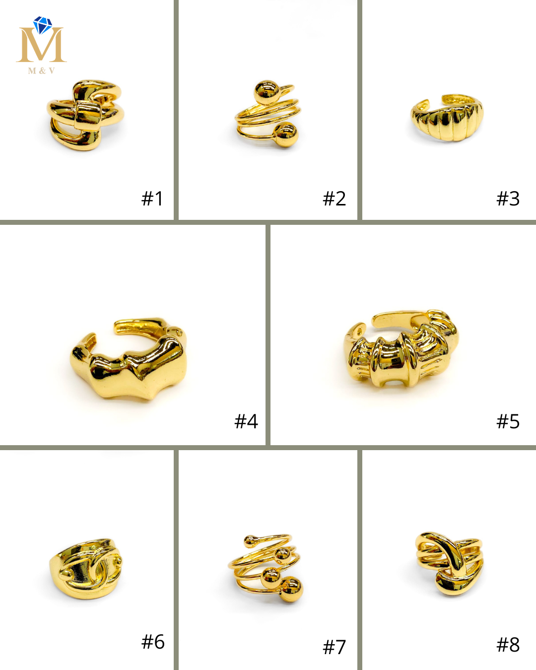 Anillo Dorado Liso Ajustable Oro Laminado