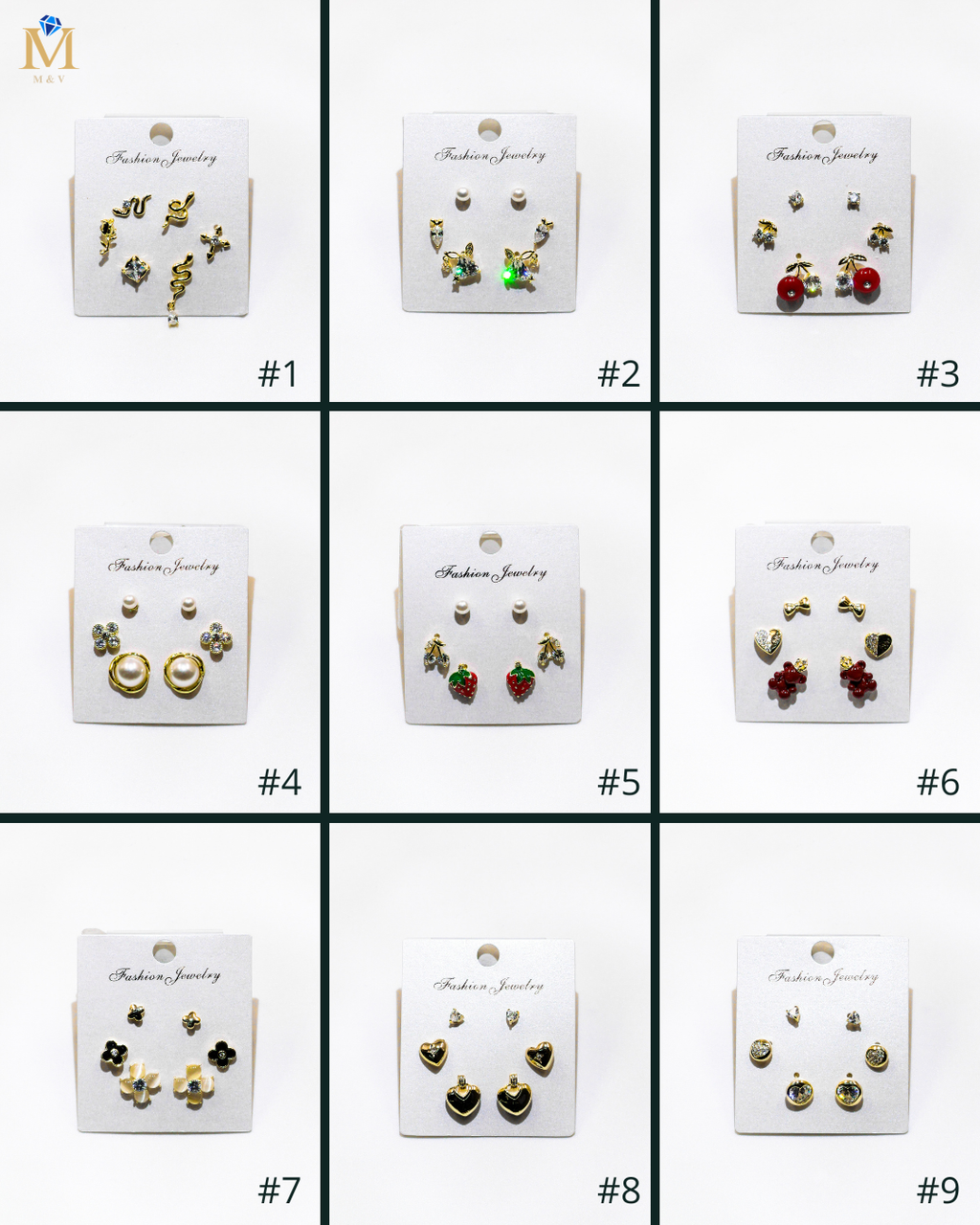 Set Aretes X3 - M26 Oro Laminado